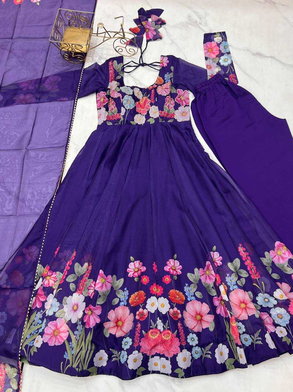 Ynf Organza Silk KESH504 25 Suits & Dresses Wedding Collections Festive Collections Wholesale Printed Suits Ladies Silk Suit Anarkali Suits Manufacturer