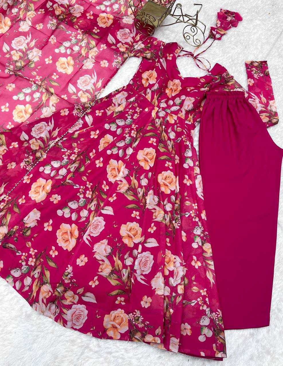 Ynf Organza Silk KESH504 274 Gowns Wedding Collections Festive Collections Wholesale Printed Gowns Anarkali Gown Wedding Outfits Manufacturer