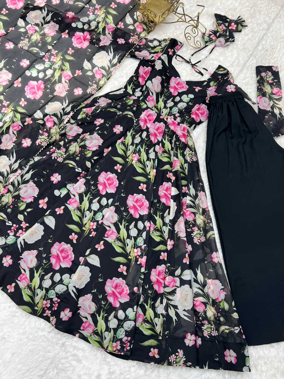 Ynf Organza Silk KESH504 274 Gowns Wedding Collections Festive Collections Wholesale Printed Gowns Anarkali Gown Wedding Outfits Manufacturer