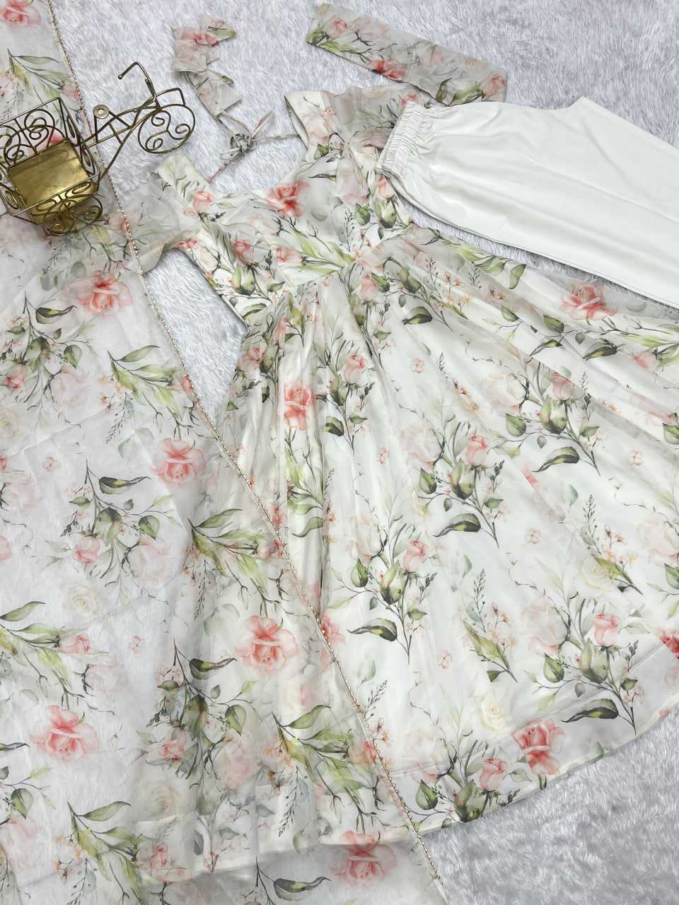 Ynf Organza Silk KESH504 274 Gowns Wedding Collections Festive Collections Wholesale Printed Gowns Anarkali Gown Wedding Outfits Manufacturer
