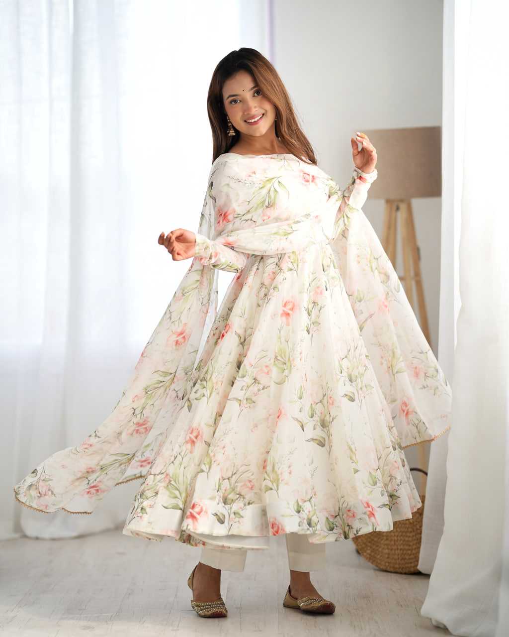Ynf Organza Silk KESH504 274 Gowns Wedding Collections Festive Collections Wholesale Printed Gowns Anarkali Gown Wedding Outfits Manufacturer
