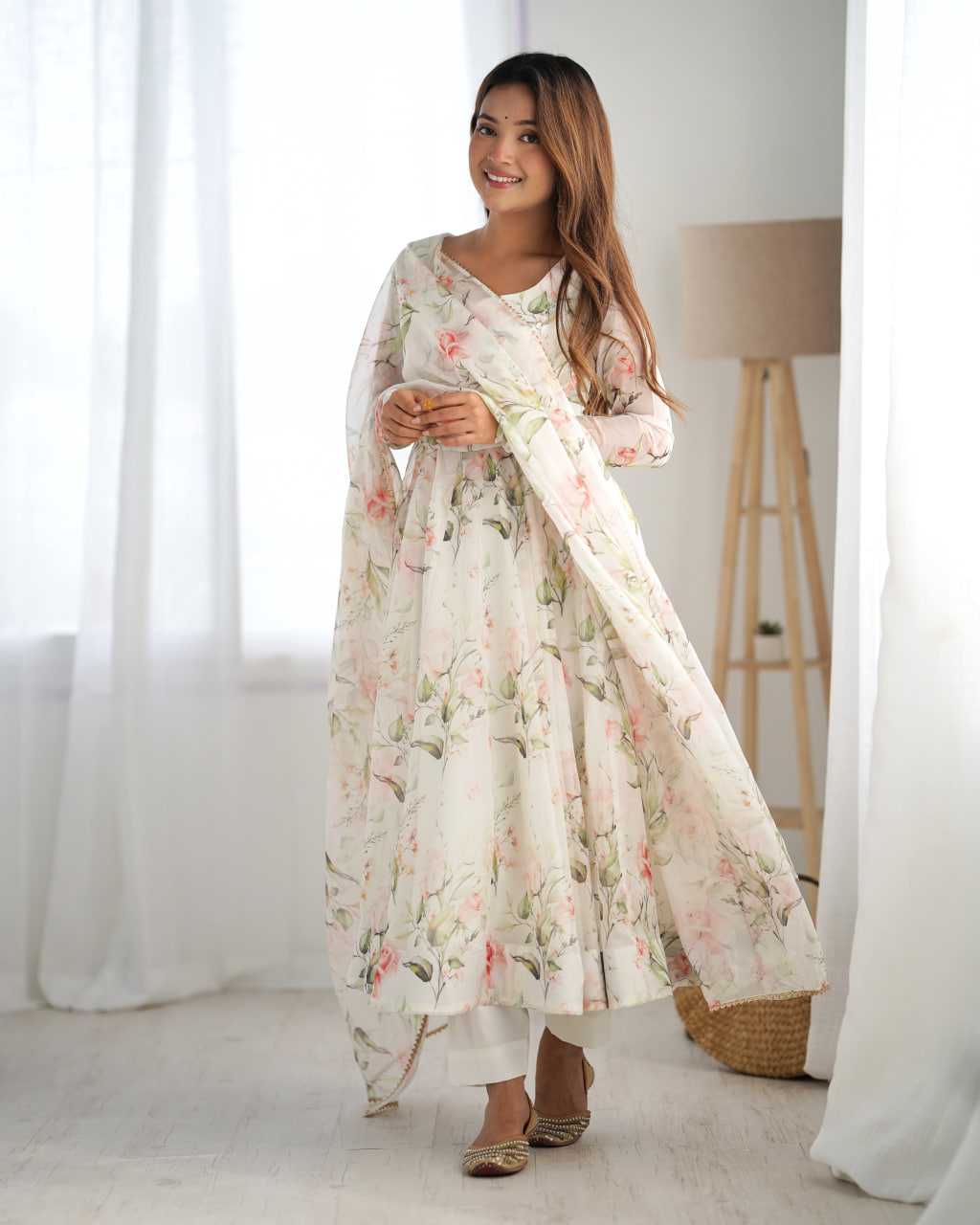 Ynf Organza Silk KESH504 274 Gowns Wedding Collections Festive Collections Wholesale Printed Gowns Anarkali Gown Wedding Outfits Manufacturer