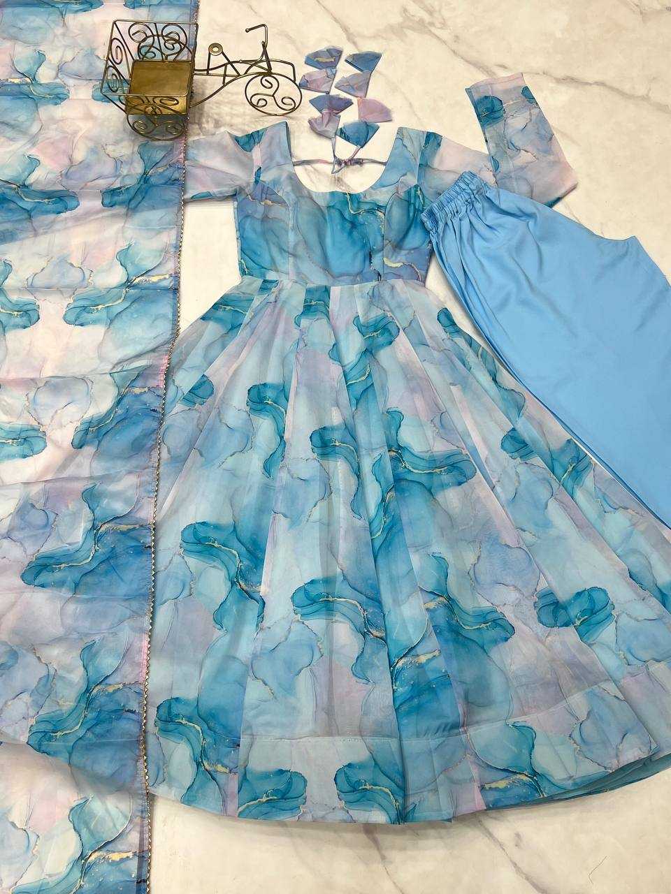 Ynf Organza Silk KESH504 286 Gowns Wedding Collections Festive Collections Wholesale Printed Gowns Anarkali Gown Silk Gowns Manufacturer