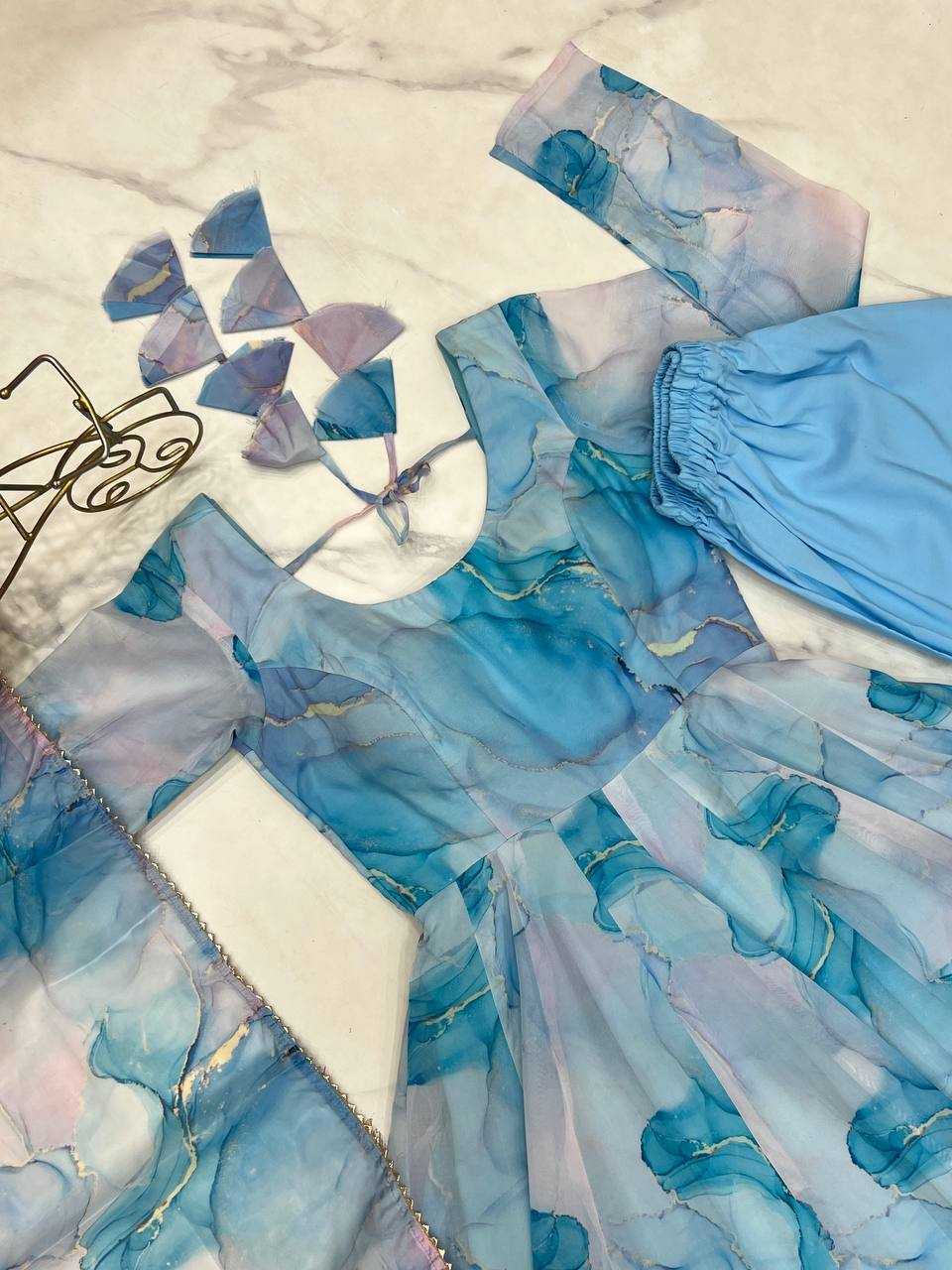 Ynf Organza Silk KESH504 286 Gowns Wedding Collections Festive Collections Wholesale Printed Gowns Anarkali Gown Silk Gowns Manufacturer