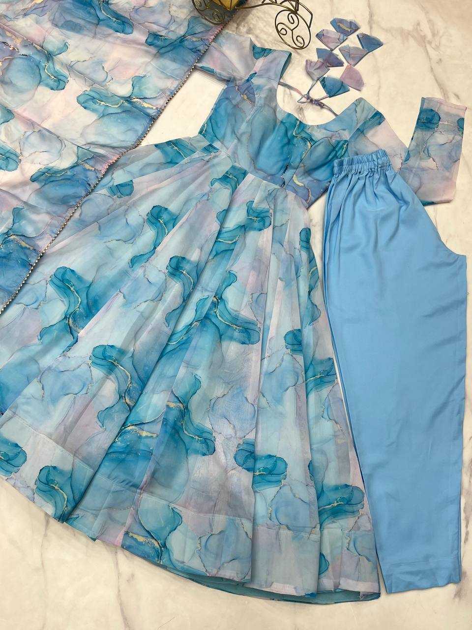 Ynf Organza Silk KESH504 286 Gowns Wedding Collections Festive Collections Wholesale Printed Gowns Anarkali Gown Silk Gowns Manufacturer