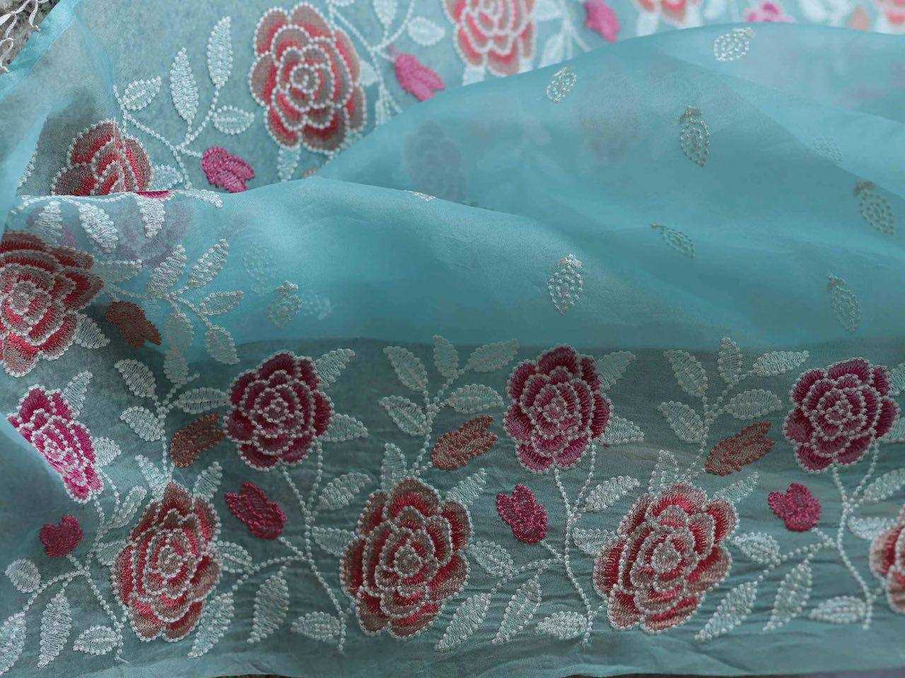 Ynf Organza Silk RIN131 318 Silk Sarees Wholesale Party Wear Silk Sarees Embroidered Silk Sarees Manufacturer