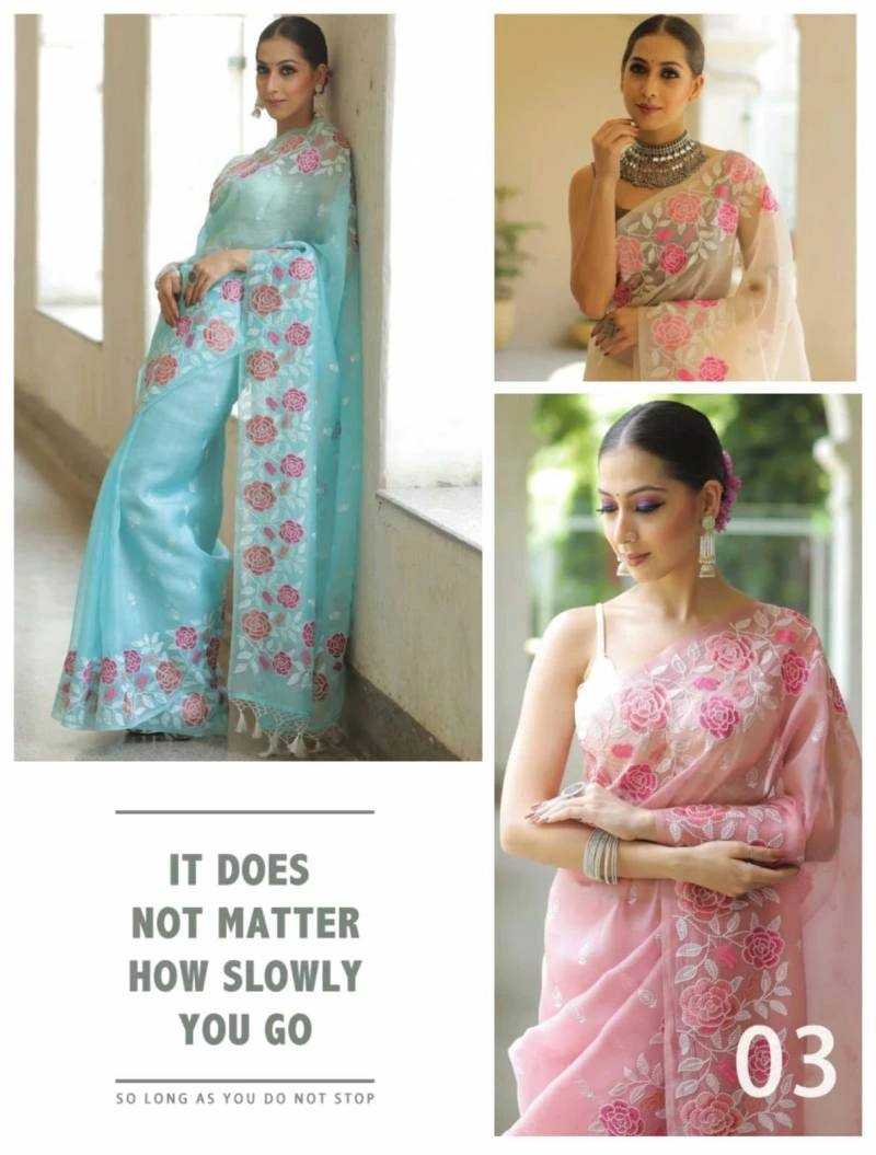 Ynf Organza Silk RIN131 318 Silk Sarees Wholesale Party Wear Silk Sarees Embroidered Silk Sarees Manufacturer