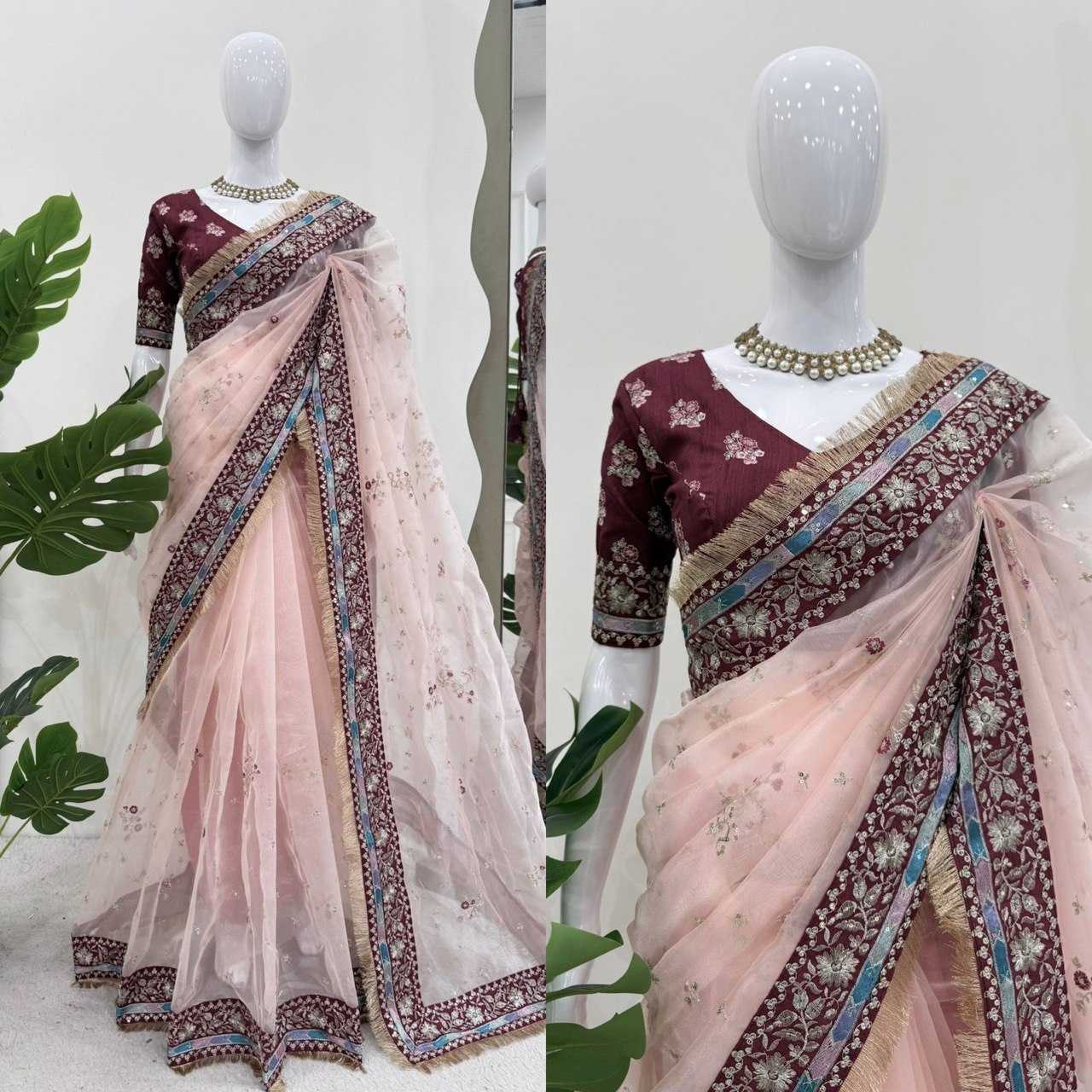 Ynf Organza Silk RIN133 595 Silk Sarees Wholesale Party Wear Silk Sarees Designer Silk Sarees Manufacturer