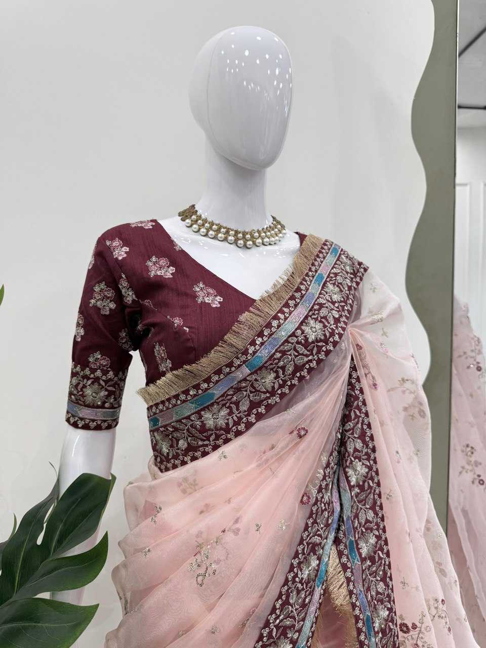 Ynf Organza Silk RIN133 595 Silk Sarees Wholesale Party Wear Silk Sarees Designer Silk Sarees Manufacturer