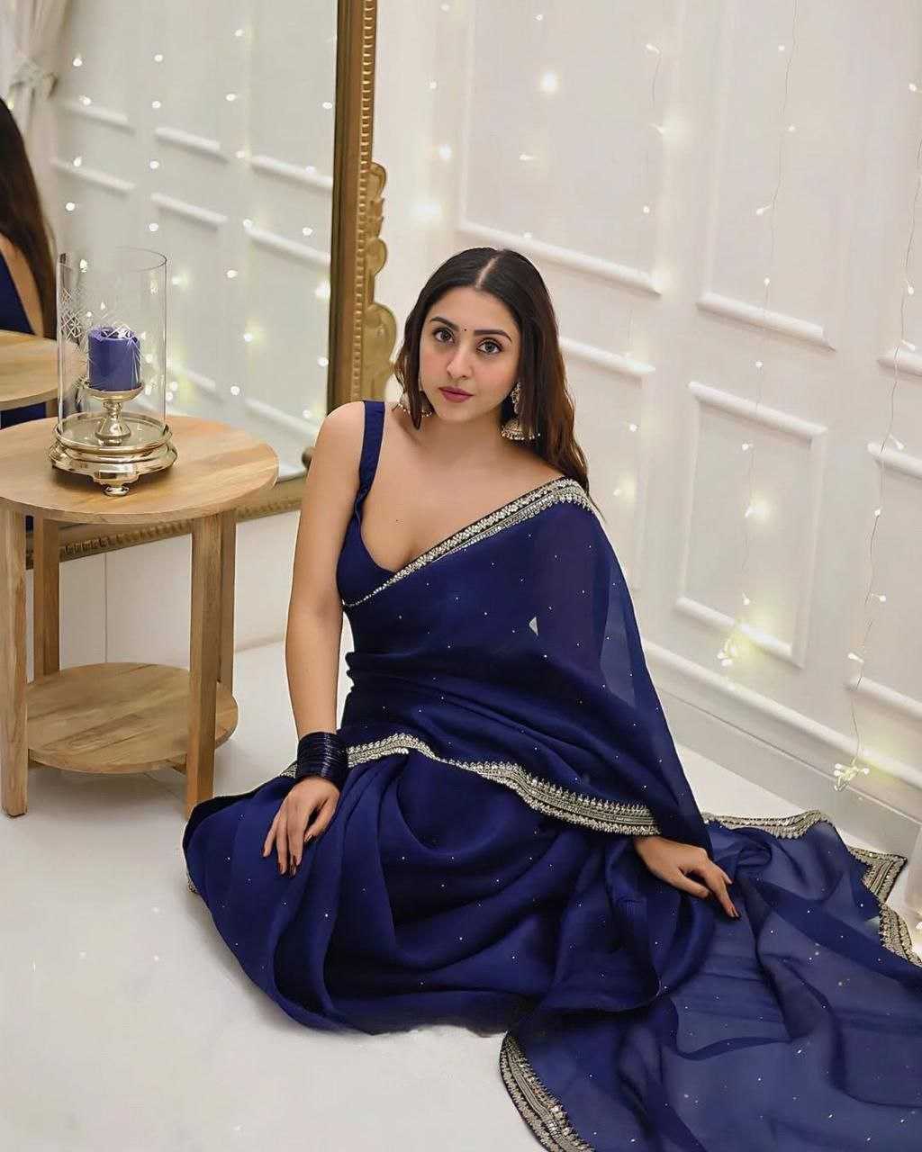 Ynf Organza Silk RIN216 dipika Sarees Wedding Collections Festive Collections Wholesale Organza Sarees Sequins Work Saree Sarees With Blouse Manufacturer