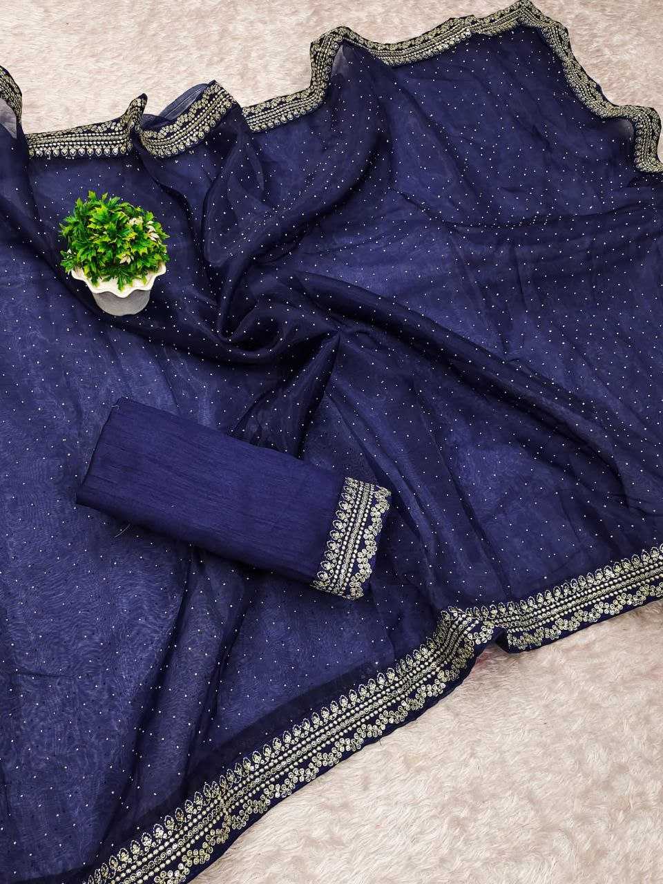 Ynf Organza Silk RIN216 dipika Sarees Wedding Collections Festive Collections Wholesale Organza Sarees Sequins Work Saree Sarees With Blouse Manufacturer