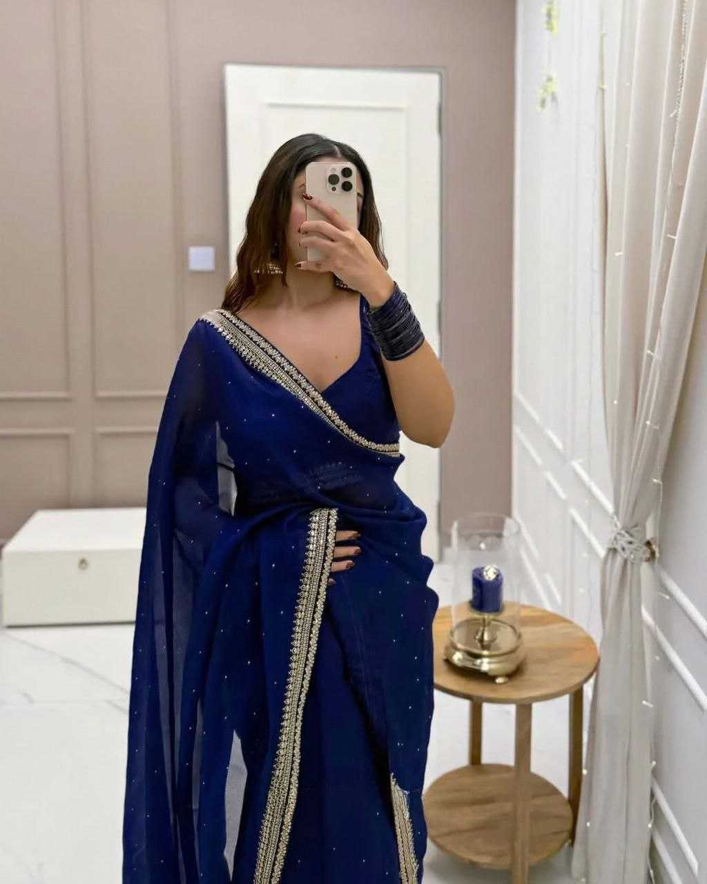 Ynf Organza Silk RIN216 dipika Sarees Wedding Collections Festive Collections Wholesale Organza Sarees Sequins Work Saree Sarees With Blouse Manufacturer