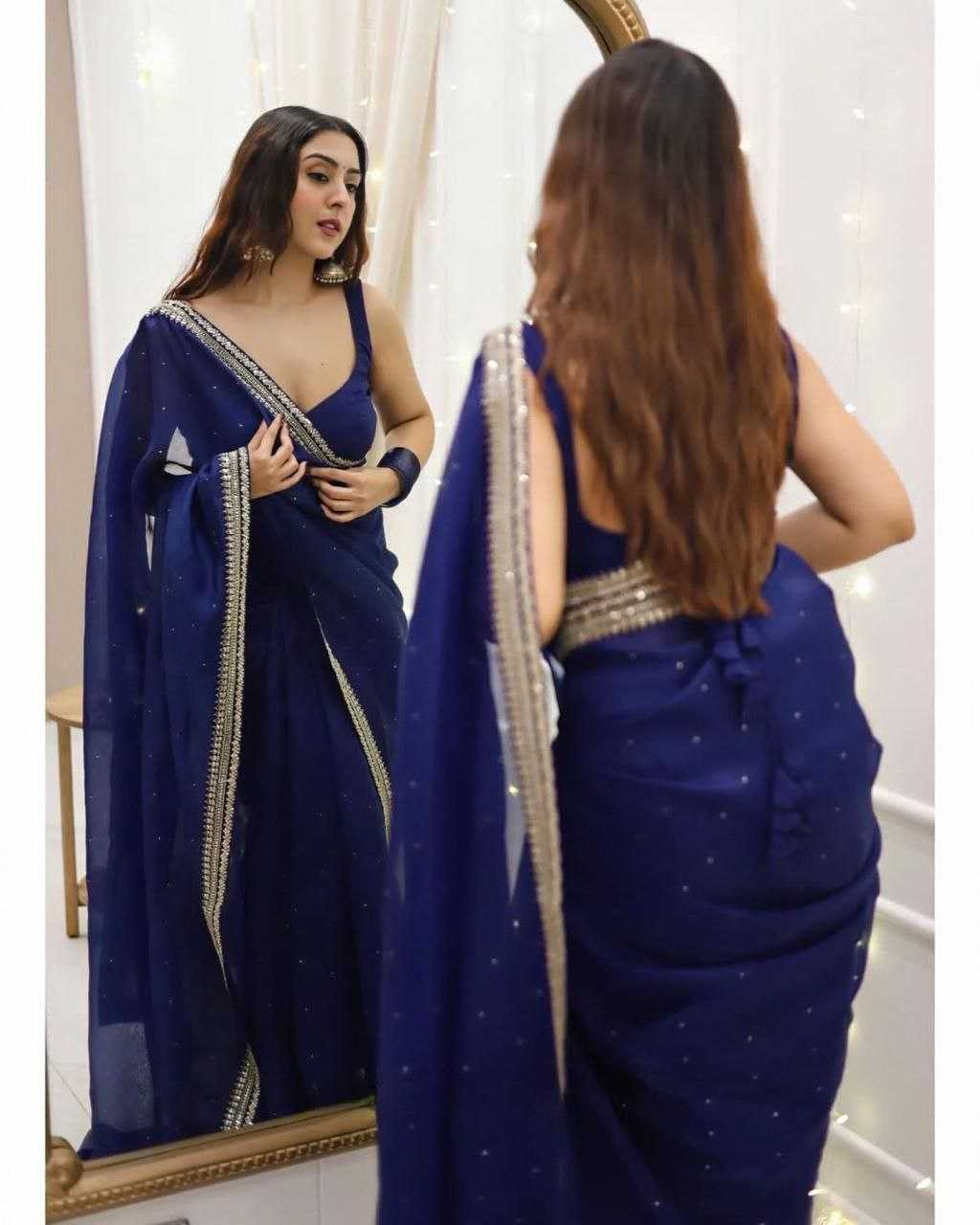 Ynf Organza Silk RIN216 dipika Sarees Wedding Collections Festive Collections Wholesale Organza Sarees Sequins Work Saree Sarees With Blouse Manufacturer