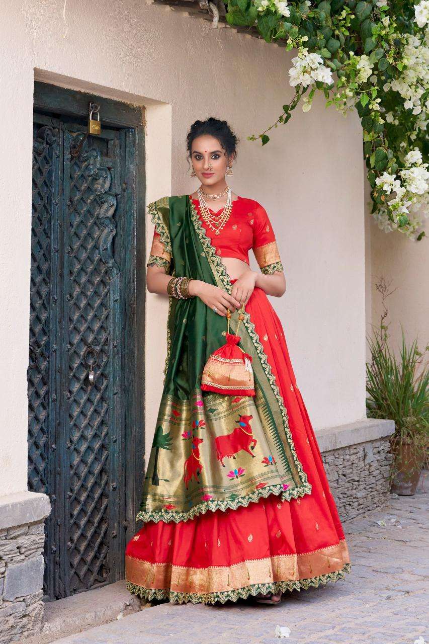 Ynf Paithani Silk KESH134 SRIVIDYA Lehengas Wholesale Traditional Lehenga Silk Lehenga Paithani Lehenga Manufacturer