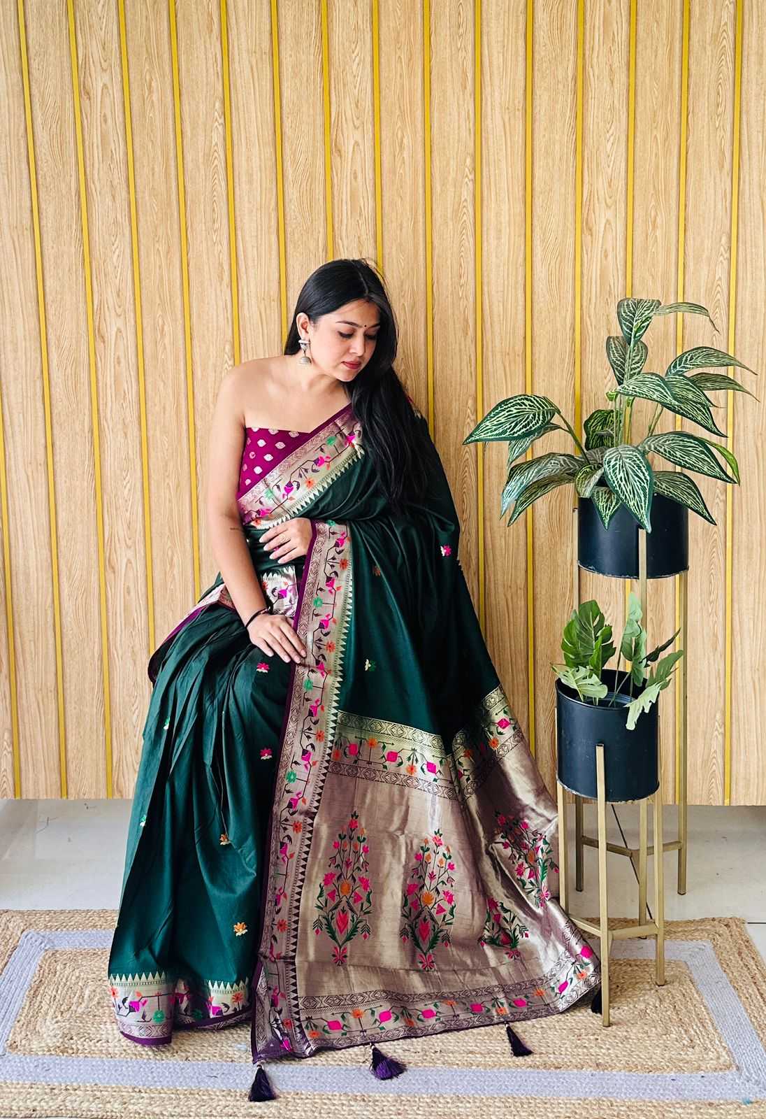 Ynf Paithani Silk RIN183 SHABRI Silk Sarees Wedding Collections Wholesale Paithani Sarees Soft Silk Sarees Designer Silk Sarees Manufacturer