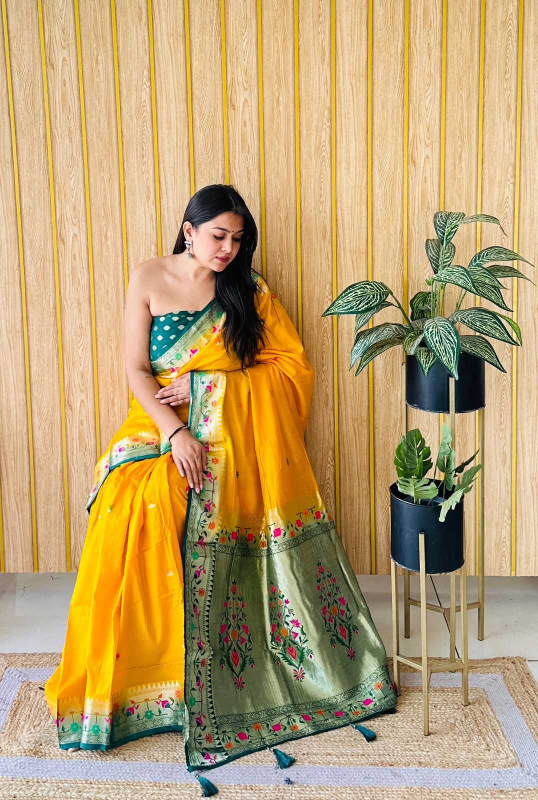 Ynf Paithani Silk RIN183 SHABRI Silk Sarees Wedding Collections Wholesale Paithani Sarees Soft Silk Sarees Designer Silk Sarees Manufacturer