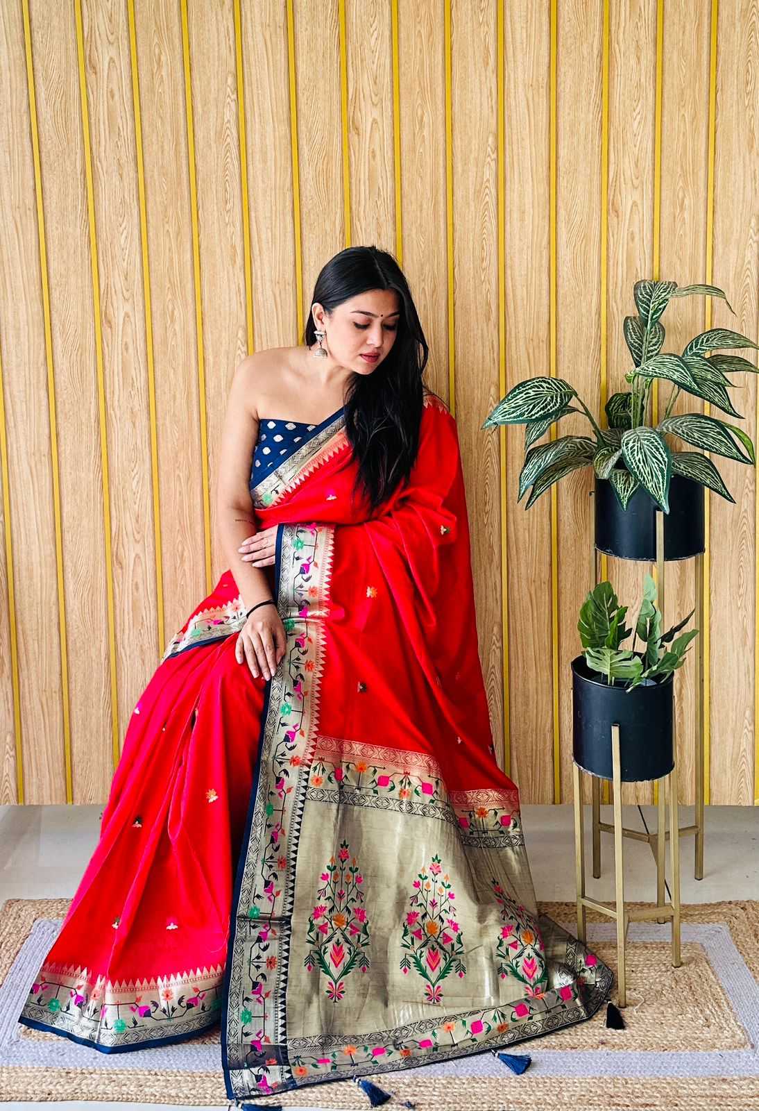 Ynf Paithani Silk RIN183 SHABRI Silk Sarees Wedding Collections Wholesale Paithani Sarees Soft Silk Sarees Designer Silk Sarees Manufacturer