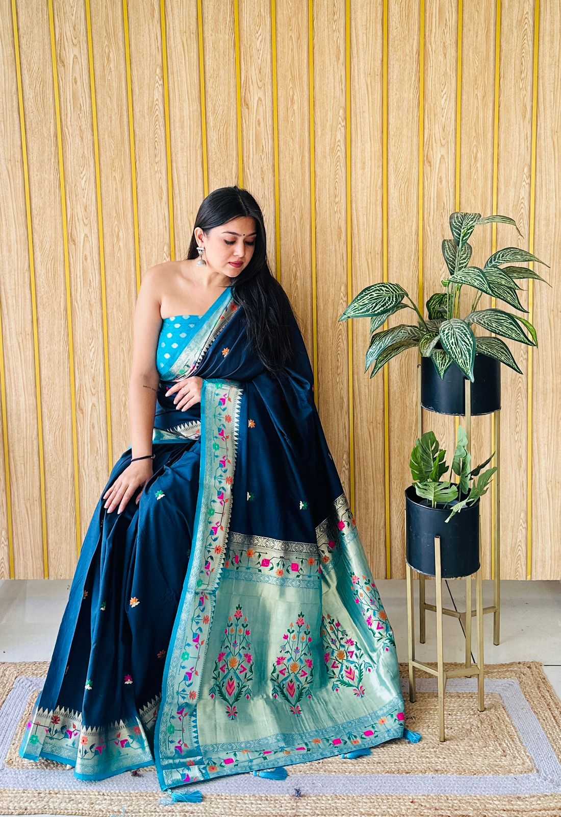 Ynf Paithani Silk RIN183 SHABRI Silk Sarees Wedding Collections Wholesale Paithani Sarees Soft Silk Sarees Designer Silk Sarees Manufacturer