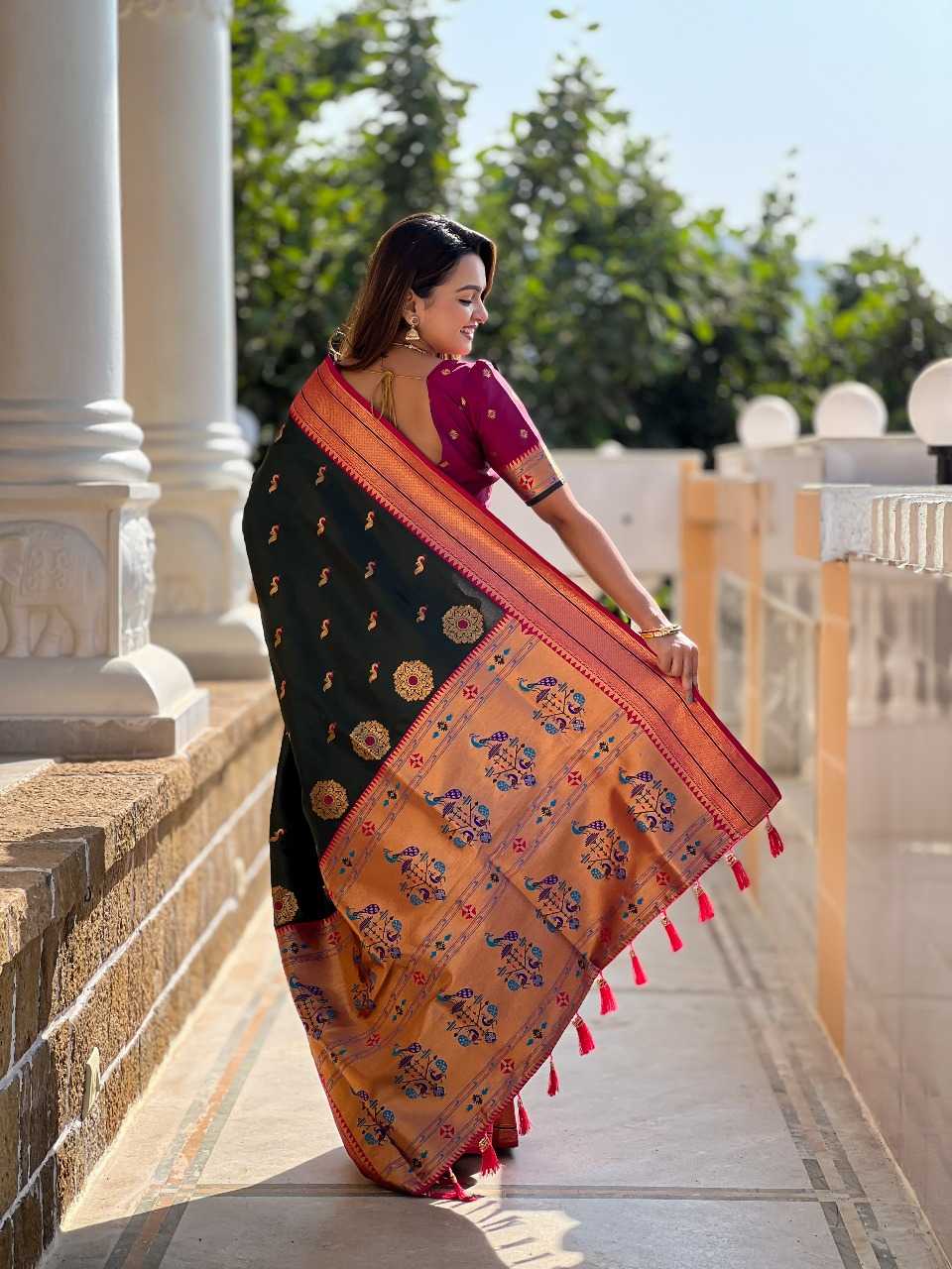 Ynf Paithani Silk RIN197 2983 Sarees Wholesale Designer Sarees Bridal Sarees Silk Sarees Manufacturer