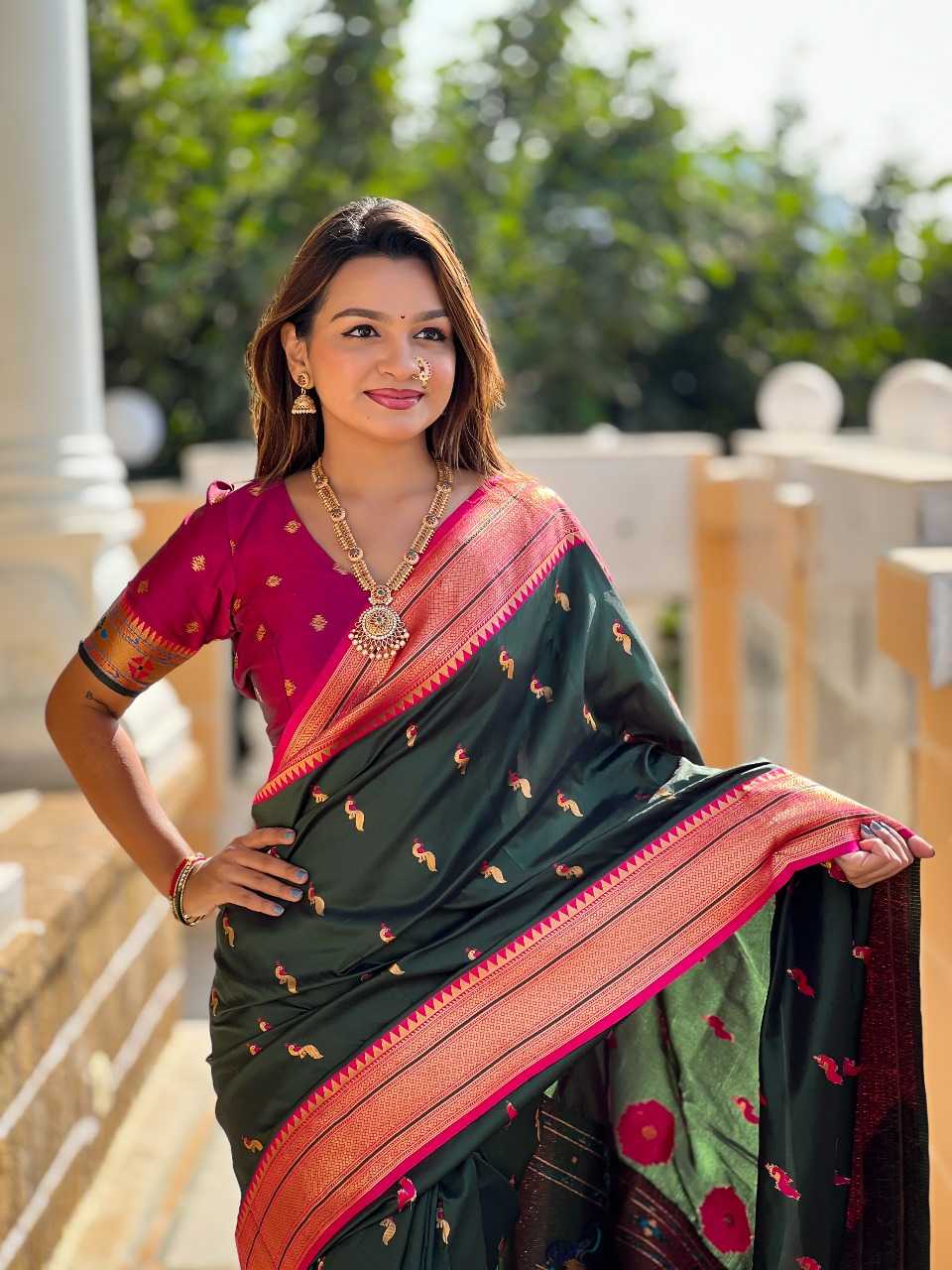 Ynf Paithani Silk RIN197 2983 Sarees Wholesale Designer Sarees Bridal Sarees Silk Sarees Manufacturer