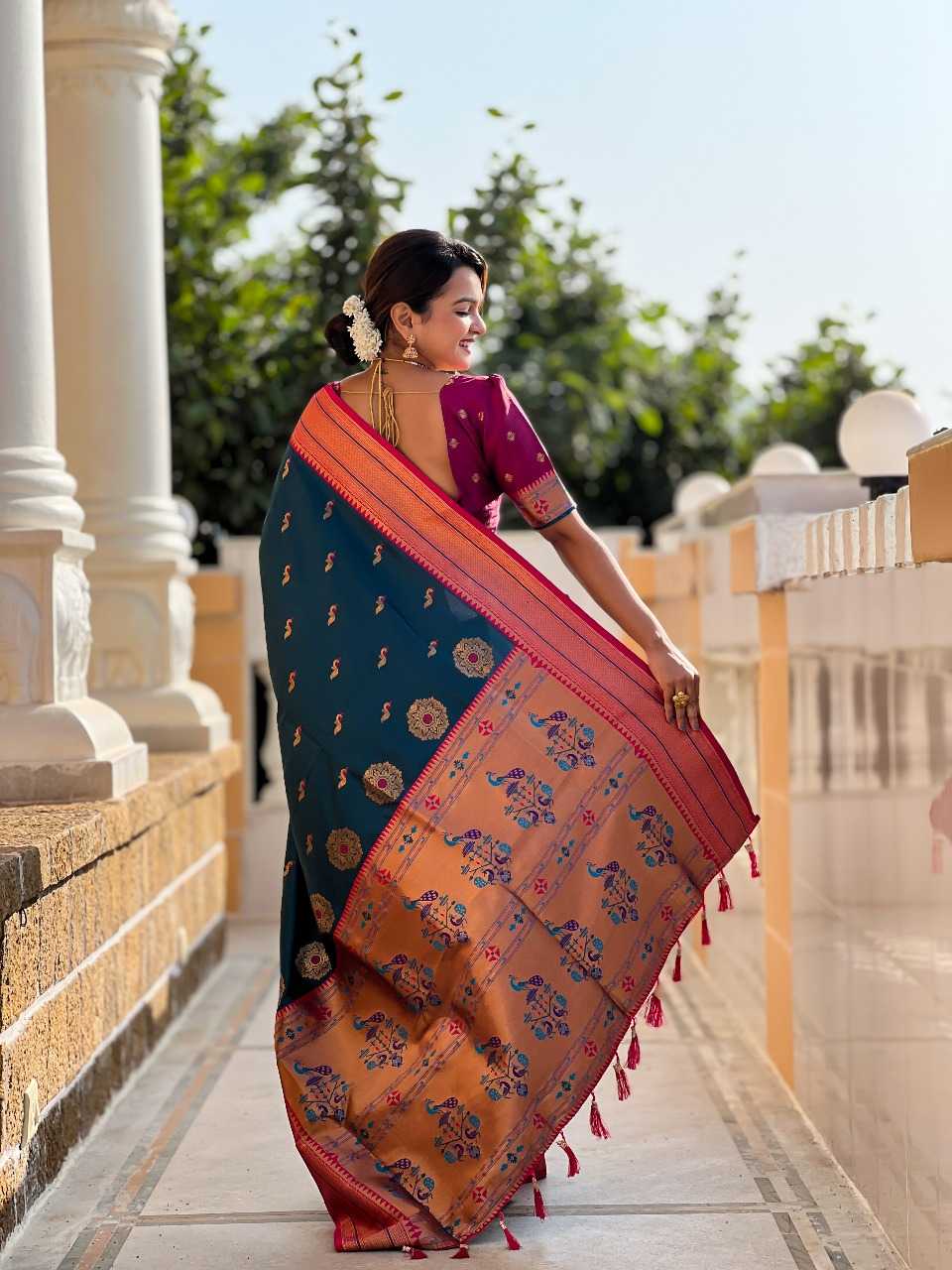 Ynf Paithani Silk RIN197 2983 Sarees Wholesale Designer Sarees Bridal Sarees Silk Sarees Manufacturer