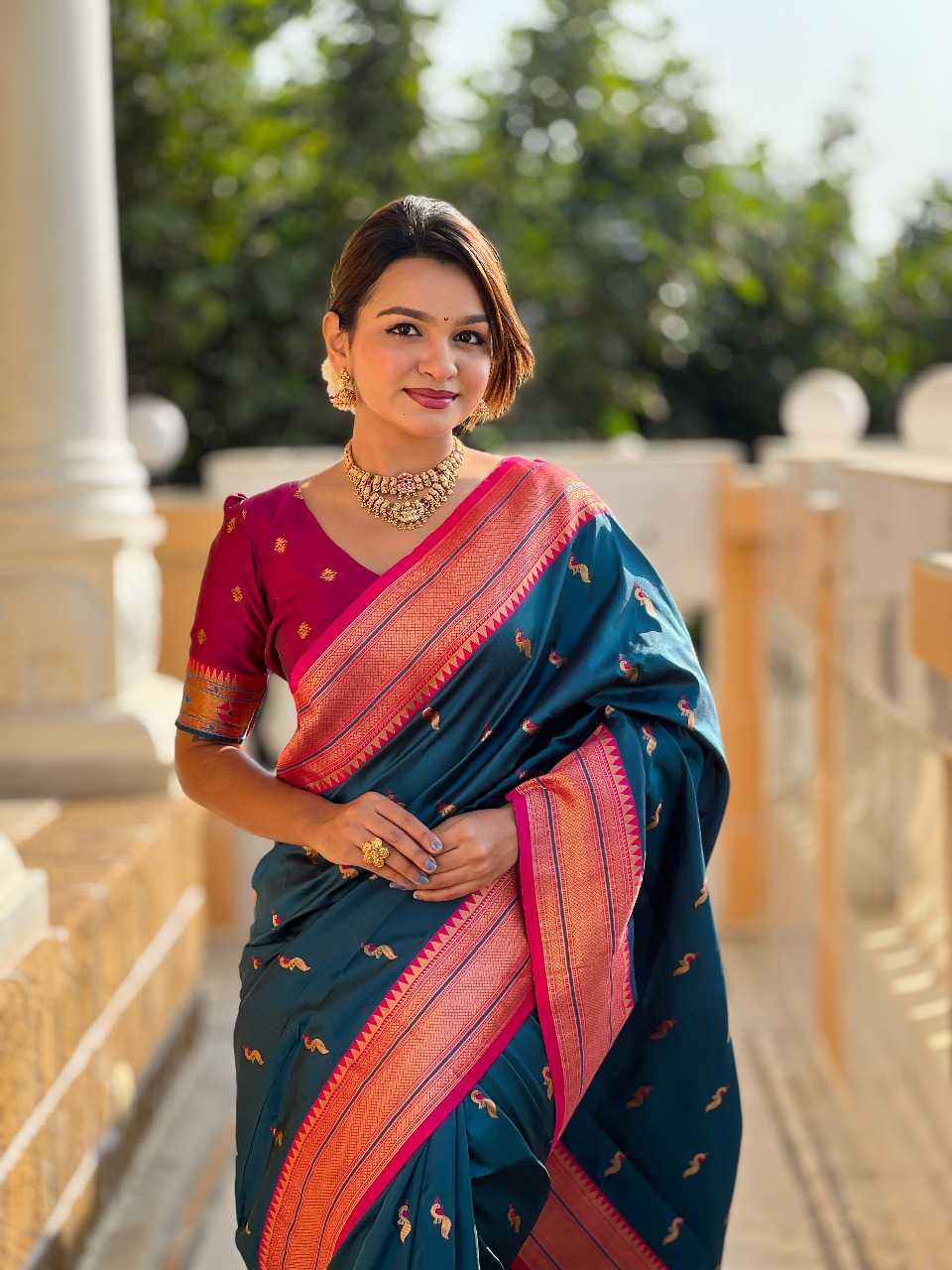 Ynf Paithani Silk RIN197 2983 Sarees Wholesale Designer Sarees Bridal Sarees Silk Sarees Manufacturer