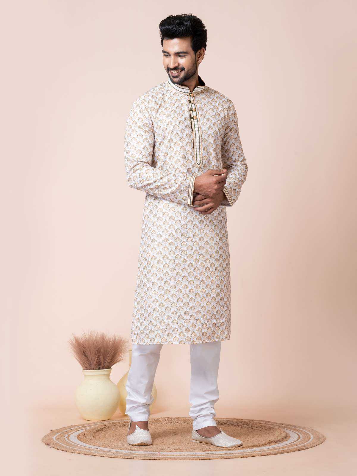 Ynf Poly Cotton RIN223 3470A Mens Wear Wholesale Mens Kurtas Mens Kurta Pyjama Men Wedding kurta Manufacturer