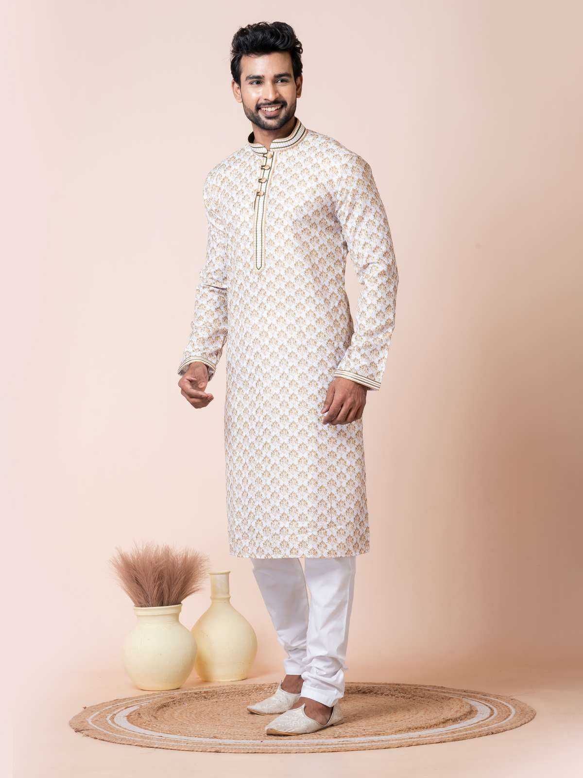 Ynf Poly Cotton RIN223 3470B Mens Wear Wholesale Mens Kurtas Mens Kurta Pyjama Men Wedding kurta Manufacturer