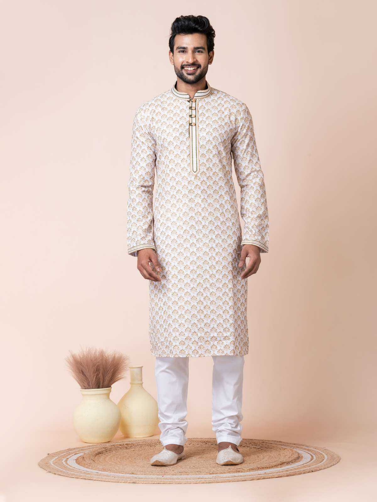 Ynf Poly Cotton RIN223 3470B Mens Wear Wholesale Mens Kurtas Mens Kurta Pyjama Men Wedding kurta Manufacturer