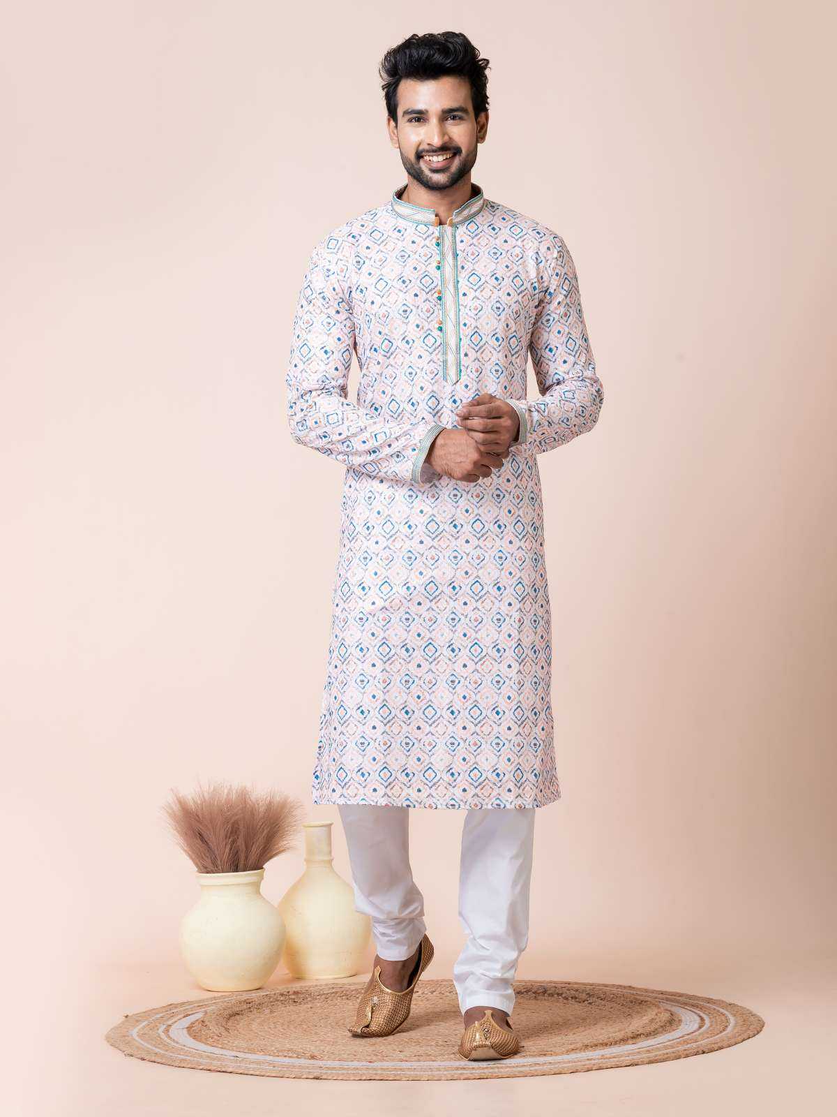 Ynf Poly Cotton RIN223 3472A Mens Wear Wholesale Mens Kurtas Mens Kurta Pyjama Men Wedding kurta Manufacturer