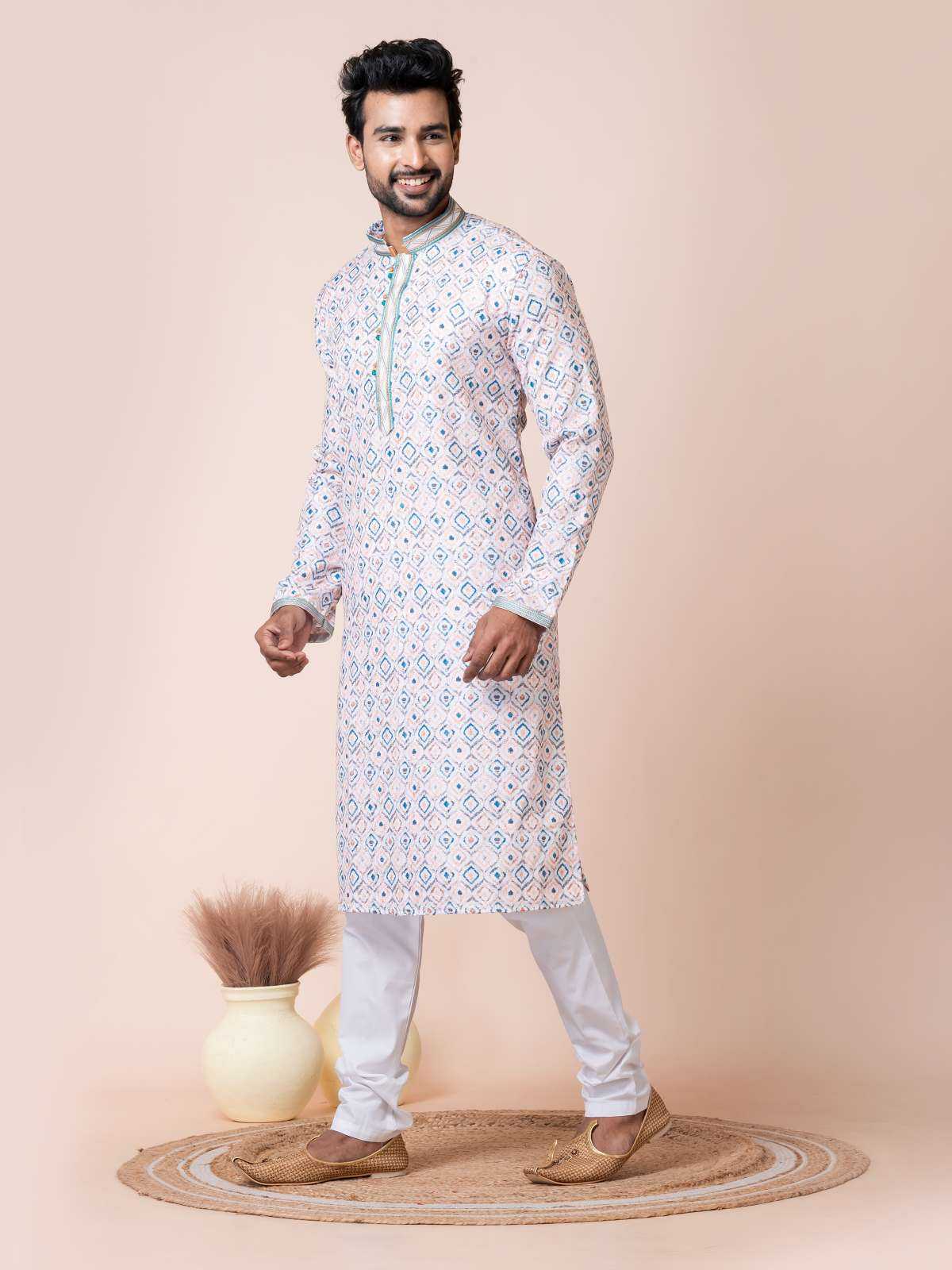 Ynf Poly Cotton RIN223 3472B Mens Wear Wholesale Mens Kurtas Mens Kurta Pyjama Men Wedding kurta Manufacturer