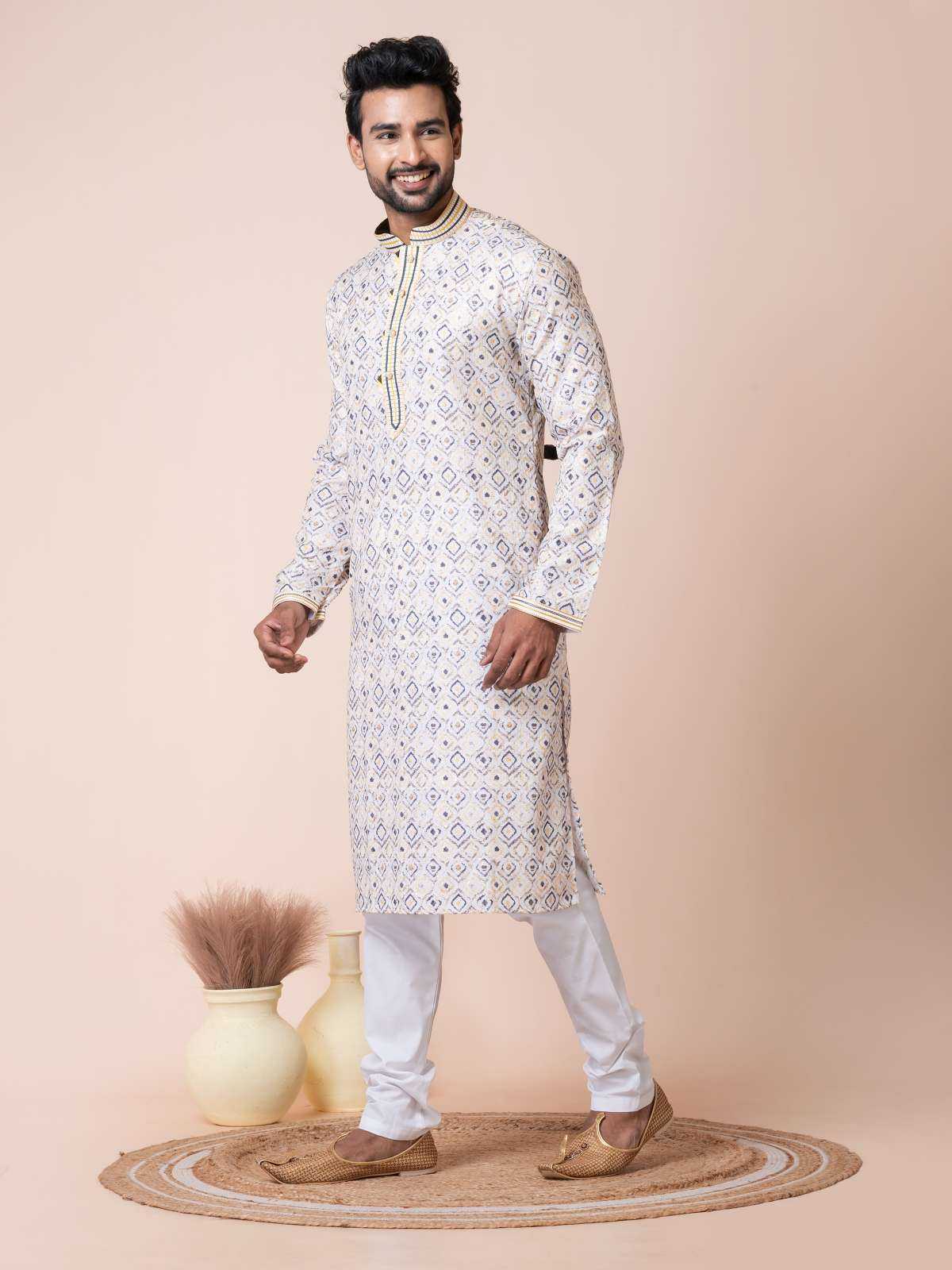 Ynf Poly Cotton RIN223 3473A Mens Wear Wholesale Mens Kurtas Mens Kurta Pyjama Men Wedding kurta Manufacturer