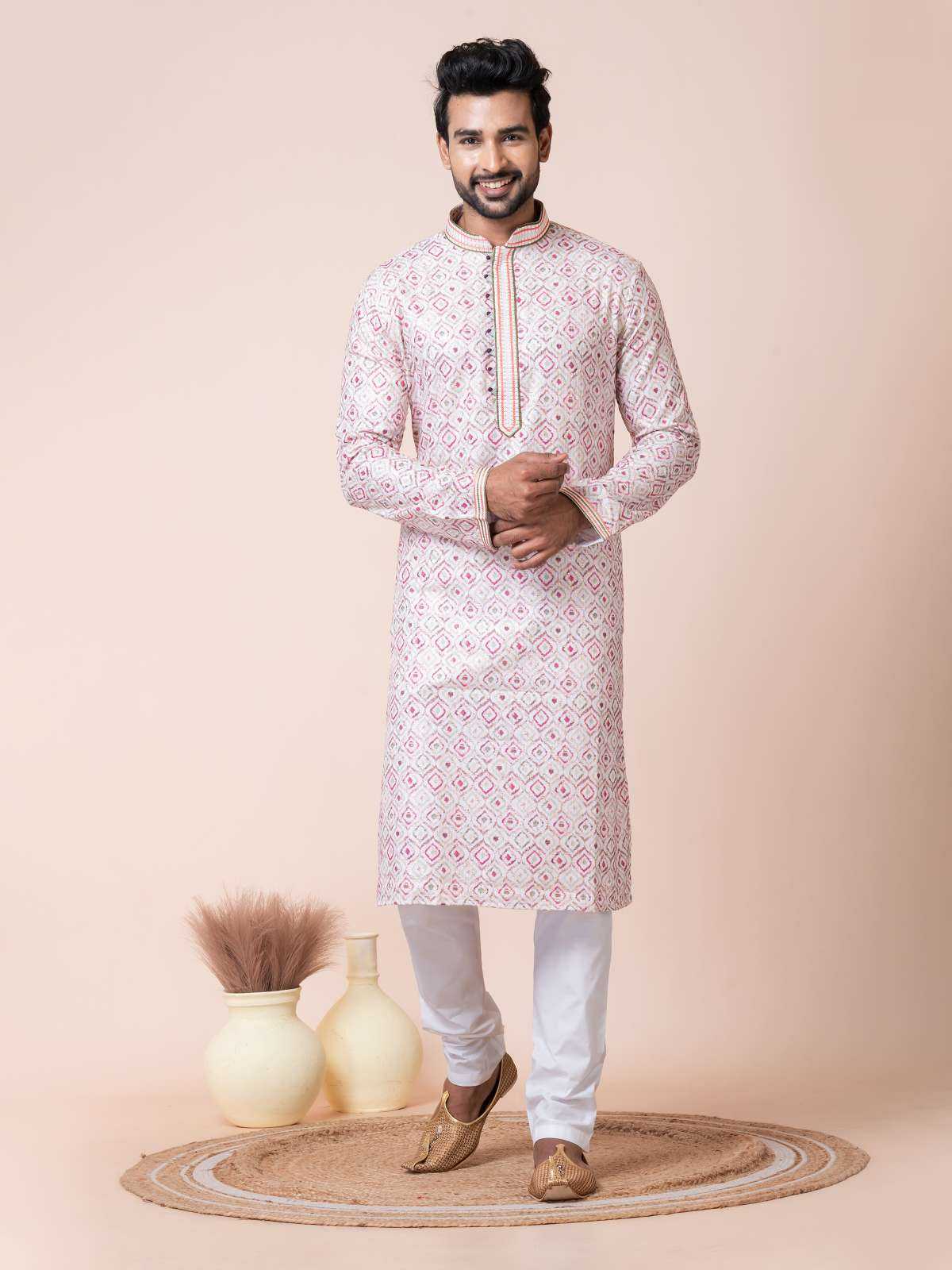 Ynf Poly Cotton RIN223 3474A Mens Wear Wholesale Mens Kurtas Mens Kurta Pyjama Men Wedding kurta Manufacturer