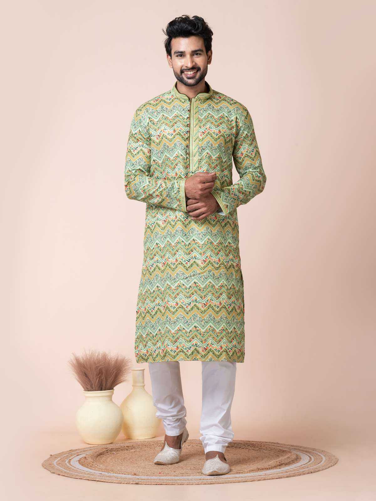 Ynf Poly Cotton RIN223 3475A Mens Wear Wholesale Mens Kurtas Mens Kurta Pyjama Men Wedding kurta Manufacturer