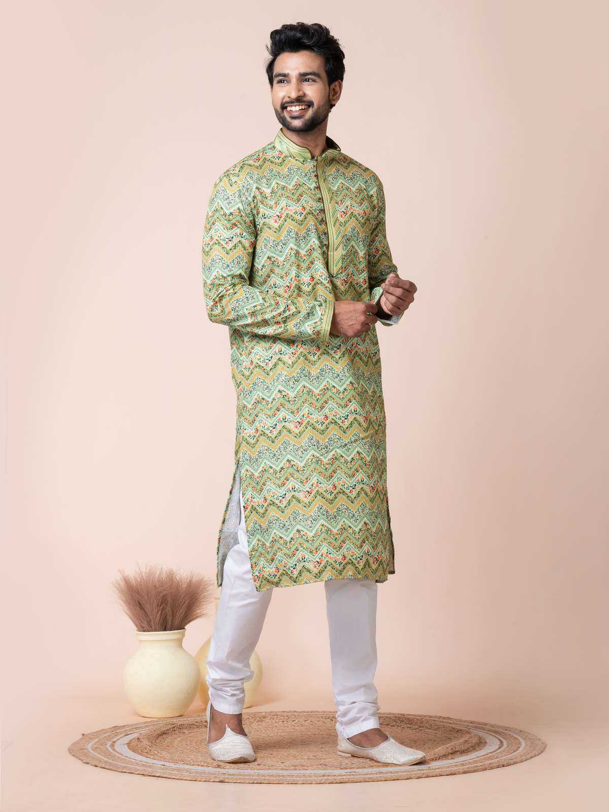 Ynf Poly Cotton RIN223 3475A Mens Wear Wholesale Mens Kurtas Mens Kurta Pyjama Men Wedding kurta Manufacturer