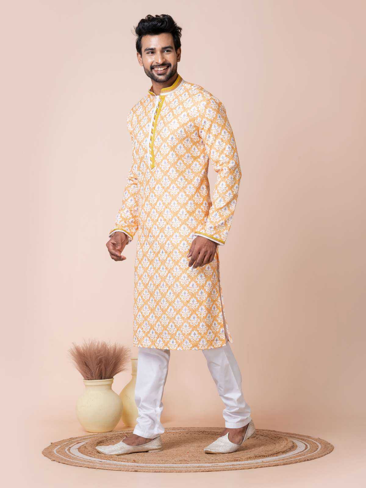 Ynf Poly Cotton RIN223 3478B Mens Wear Wholesale Mens Kurtas Mens Kurta Pyjama Men Wedding kurta Manufacturer