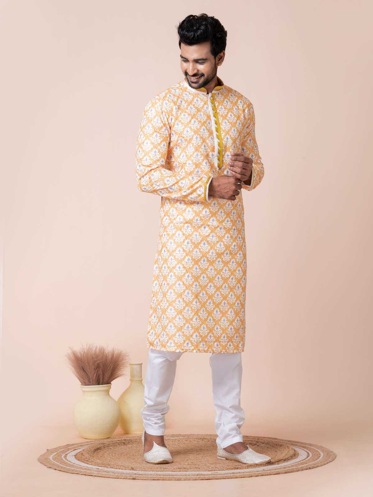 Ynf Poly Cotton RIN223 3478B Mens Wear Wholesale Mens Kurtas Mens Kurta Pyjama Men Wedding kurta Manufacturer