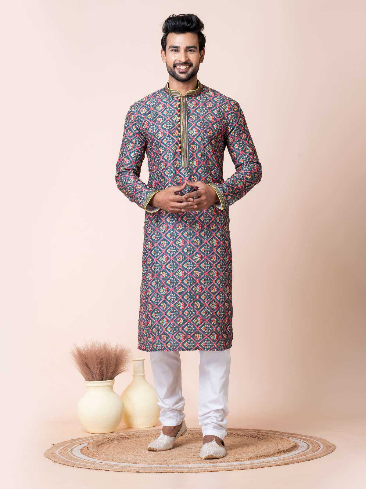 Ynf Poly Cotton RIN223 3479A Mens Wear Wholesale Mens Kurtas Mens Kurta Pyjama Men Wedding kurta Manufacturer