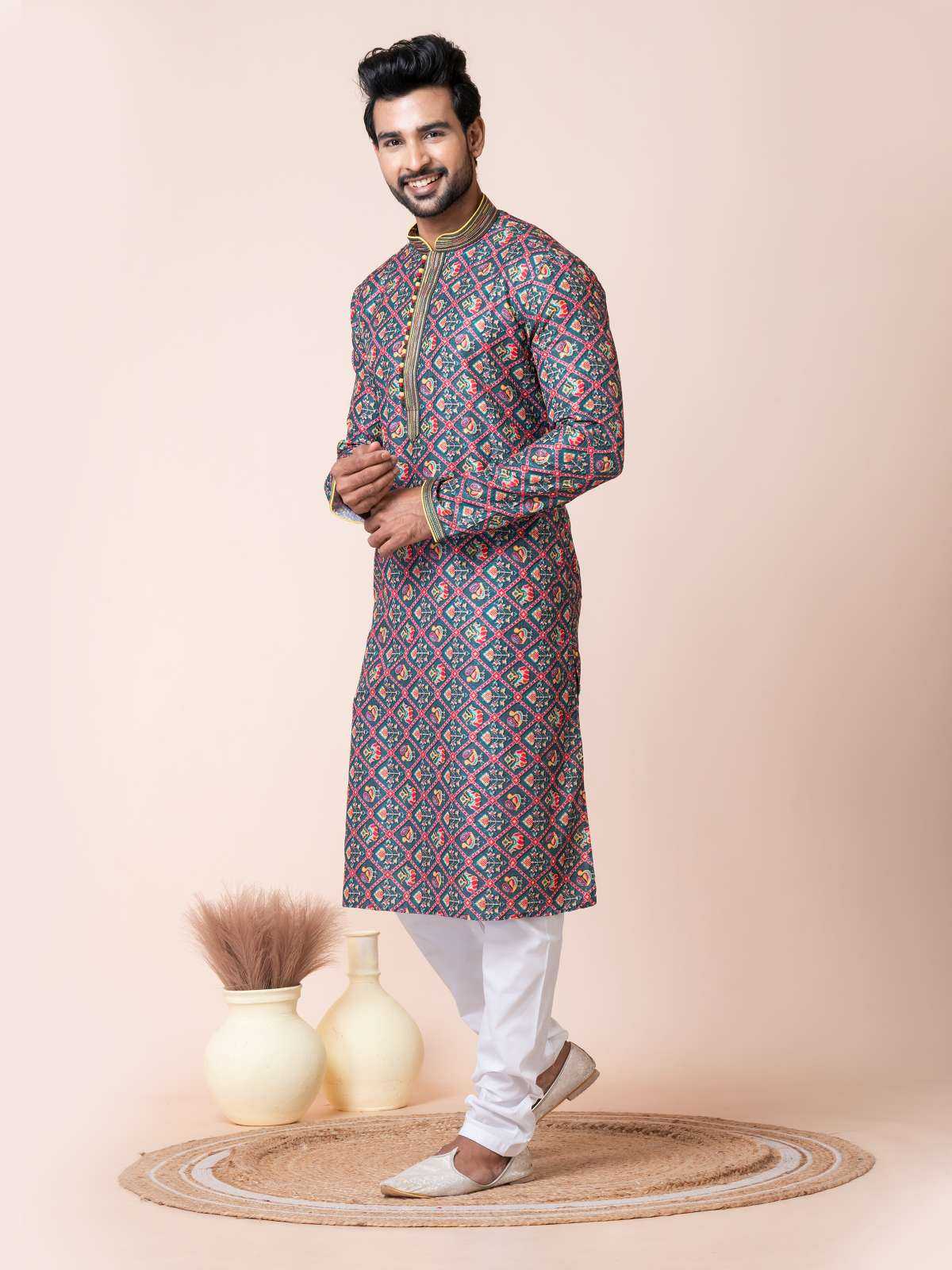 Ynf Poly Cotton RIN223 3479B Mens Wear Wholesale Mens Kurtas Mens Kurta Pyjama Men Wedding kurta Manufacturer