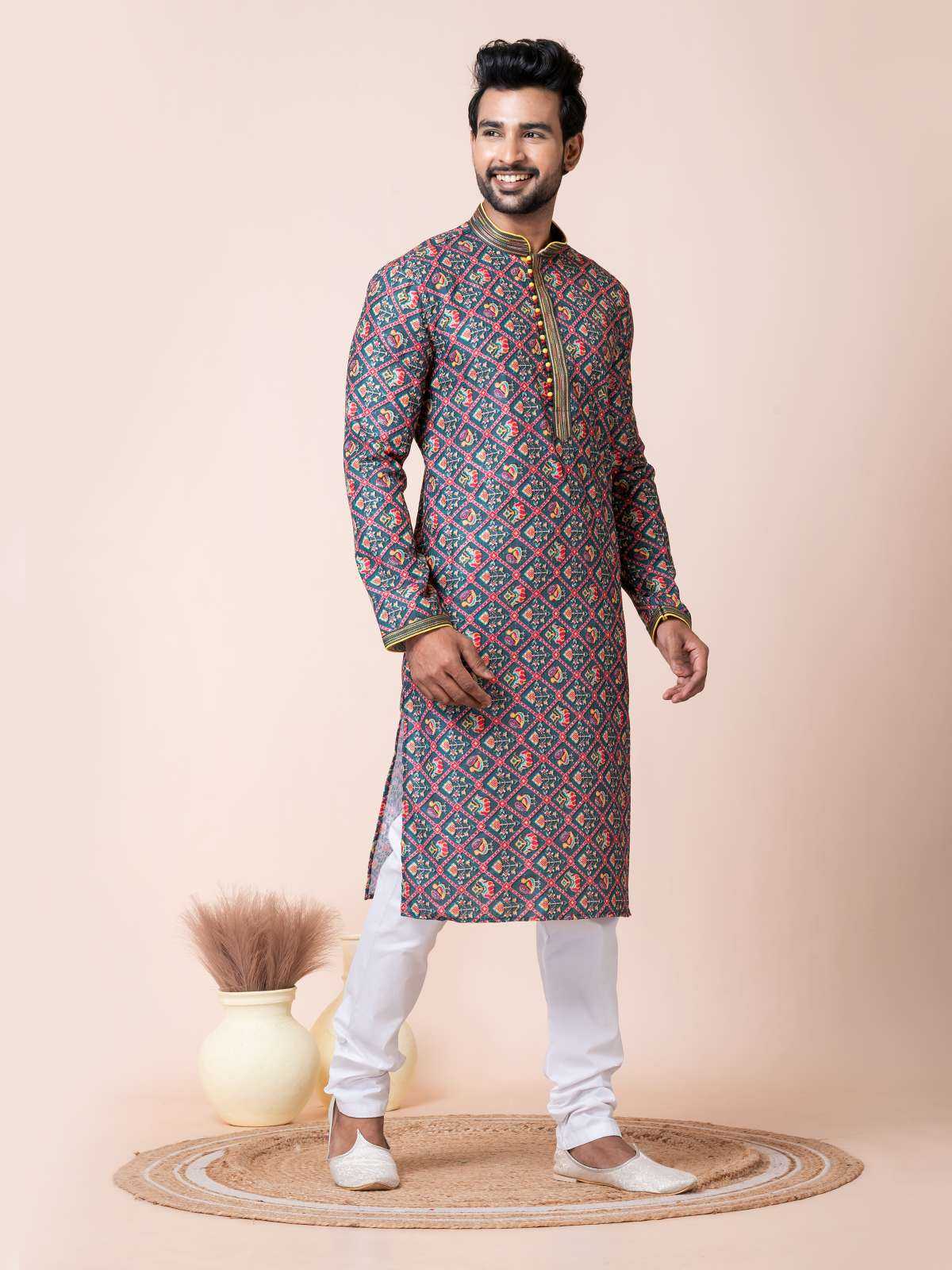 Ynf Poly Cotton RIN223 3479B Mens Wear Wholesale Mens Kurtas Mens Kurta Pyjama Men Wedding kurta Manufacturer