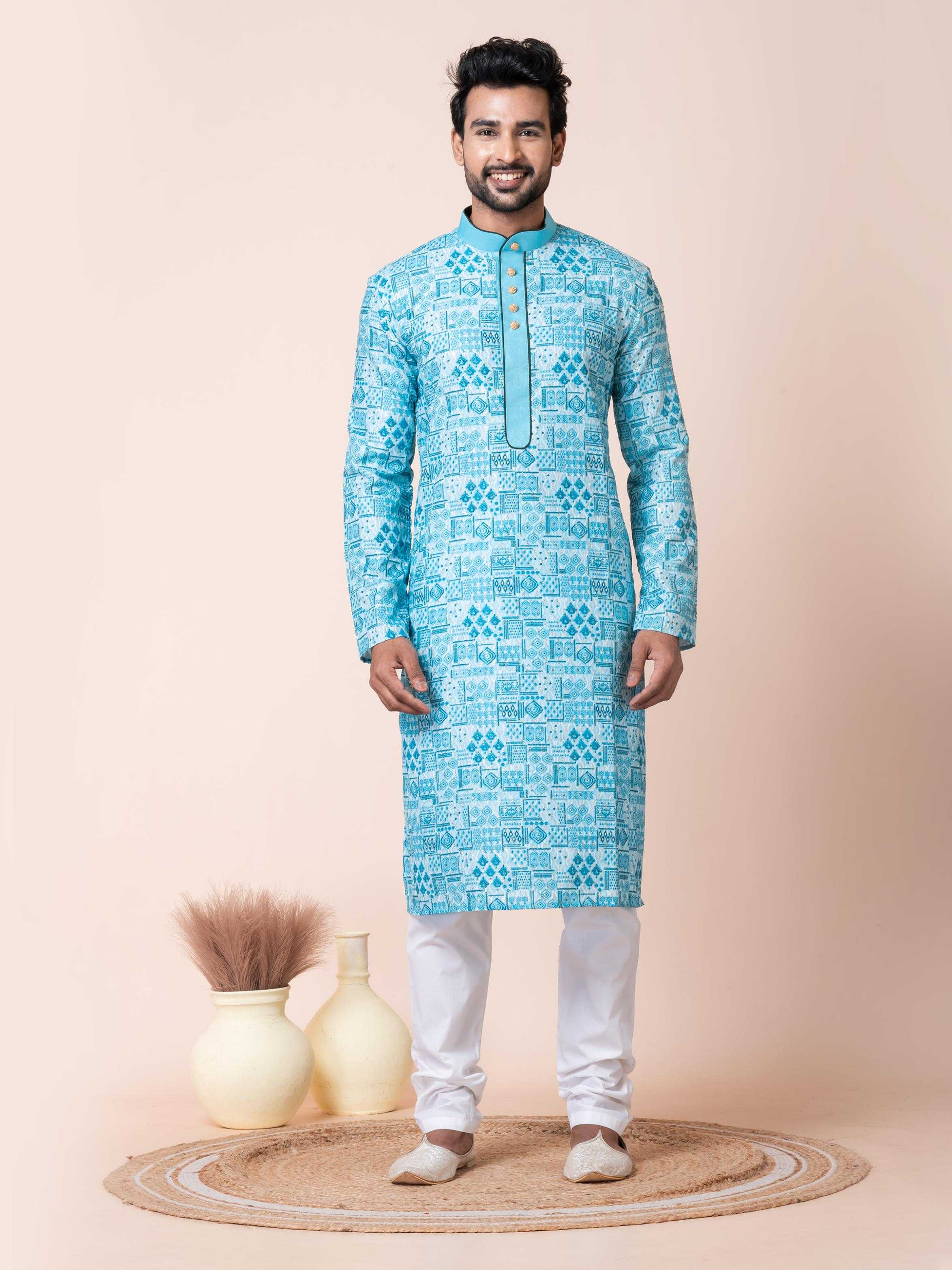 Ynf Poly Cotton RIN223 3481A Mens Wear Wholesale Mens Kurtas Mens Kurta Pyjama Men Wedding kurta Manufacturer