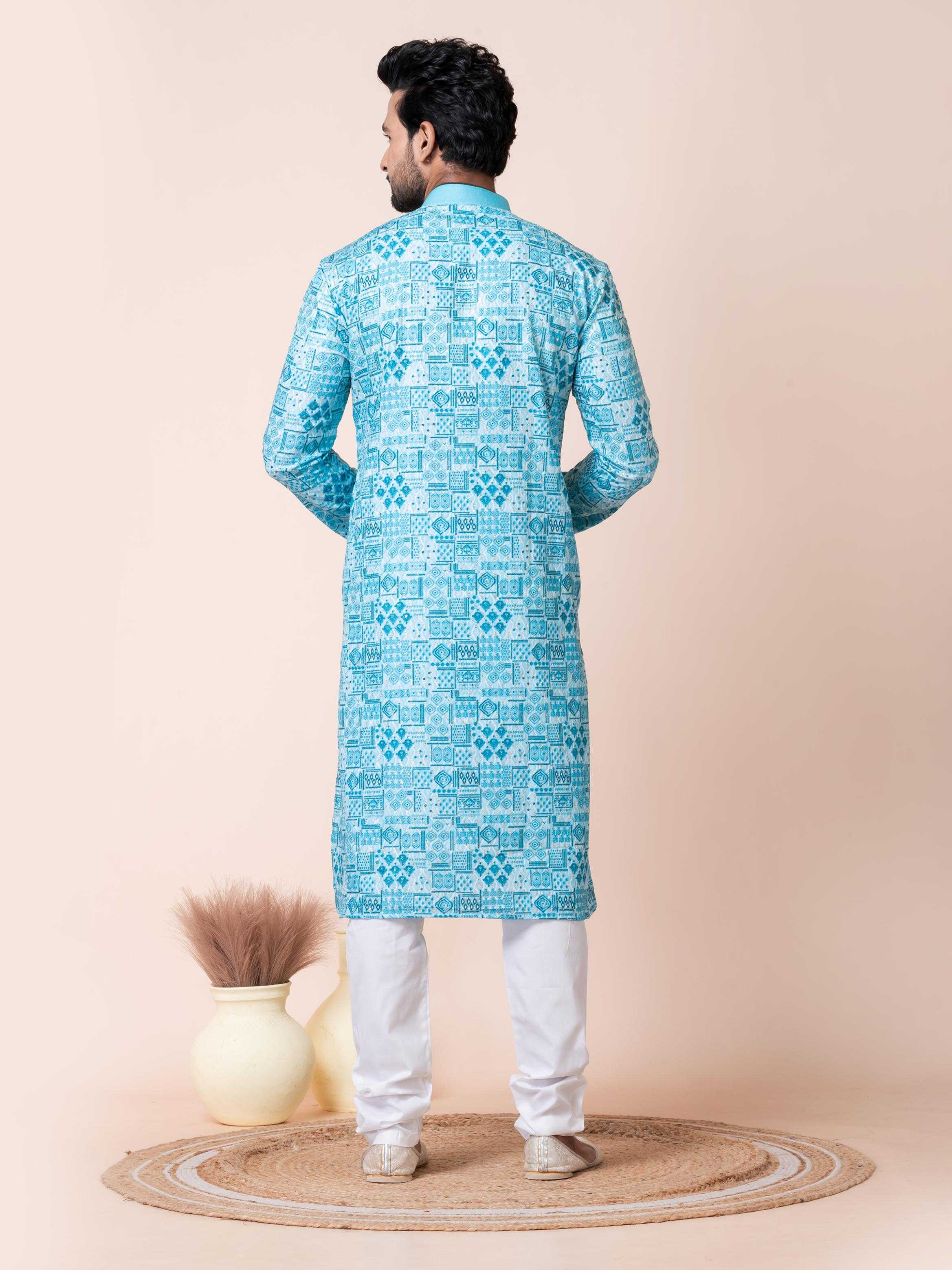 Ynf Poly Cotton RIN223 3481A Mens Wear Wholesale Mens Kurtas Mens Kurta Pyjama Men Wedding kurta Manufacturer