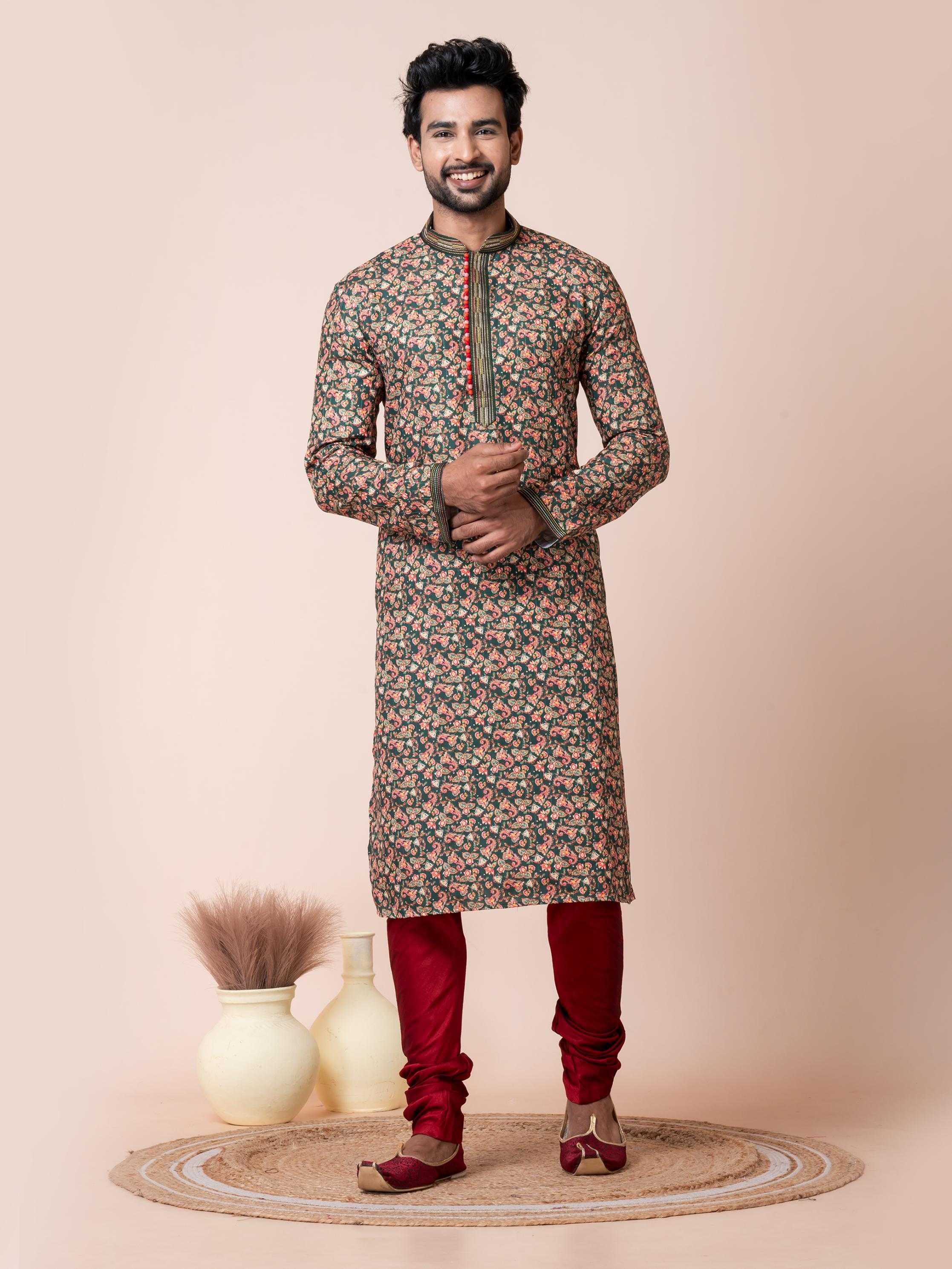 Ynf Poly Cotton RIN223 3482B Mens Wear Wholesale Mens Kurtas Mens Kurta Pyjama Men Wedding kurta Manufacturer