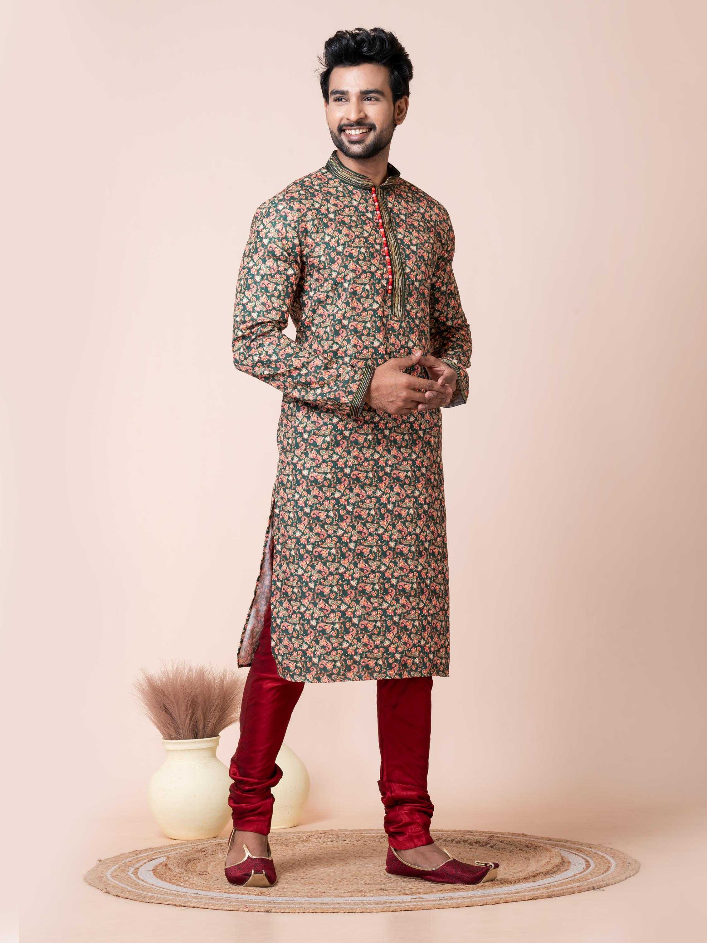 Ynf Poly Cotton RIN223 3482B Mens Wear Wholesale Mens Kurtas Mens Kurta Pyjama Men Wedding kurta Manufacturer