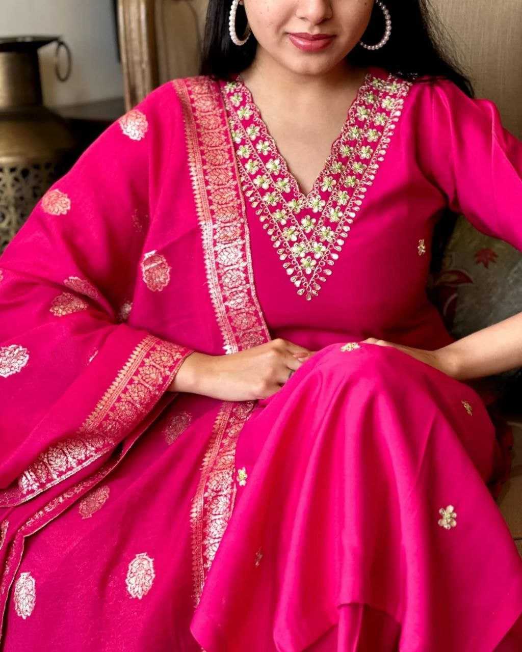 Ynf Premium Roman Silk KESH517 101 Suits & Dresses Wholesale Designer dresses Handwork Suits Manufacturer