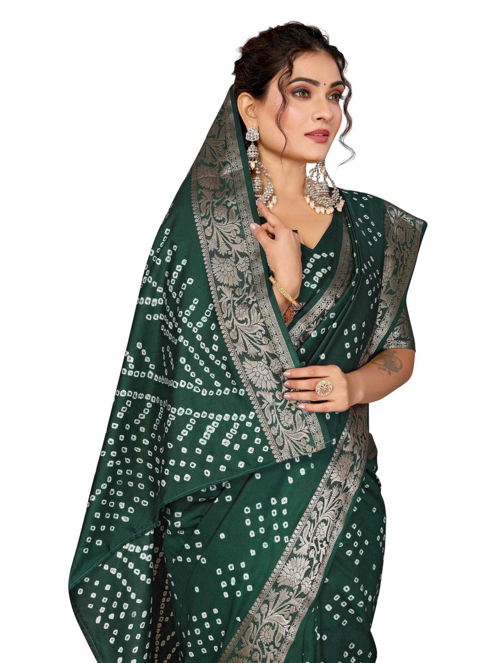 Ynf Pure Bandhej RIN183 MORPANKH Silk Sarees Wholesale Soft Silk Sarees Designer Silk Sarees Fancy Silk Sarees Manufacturer