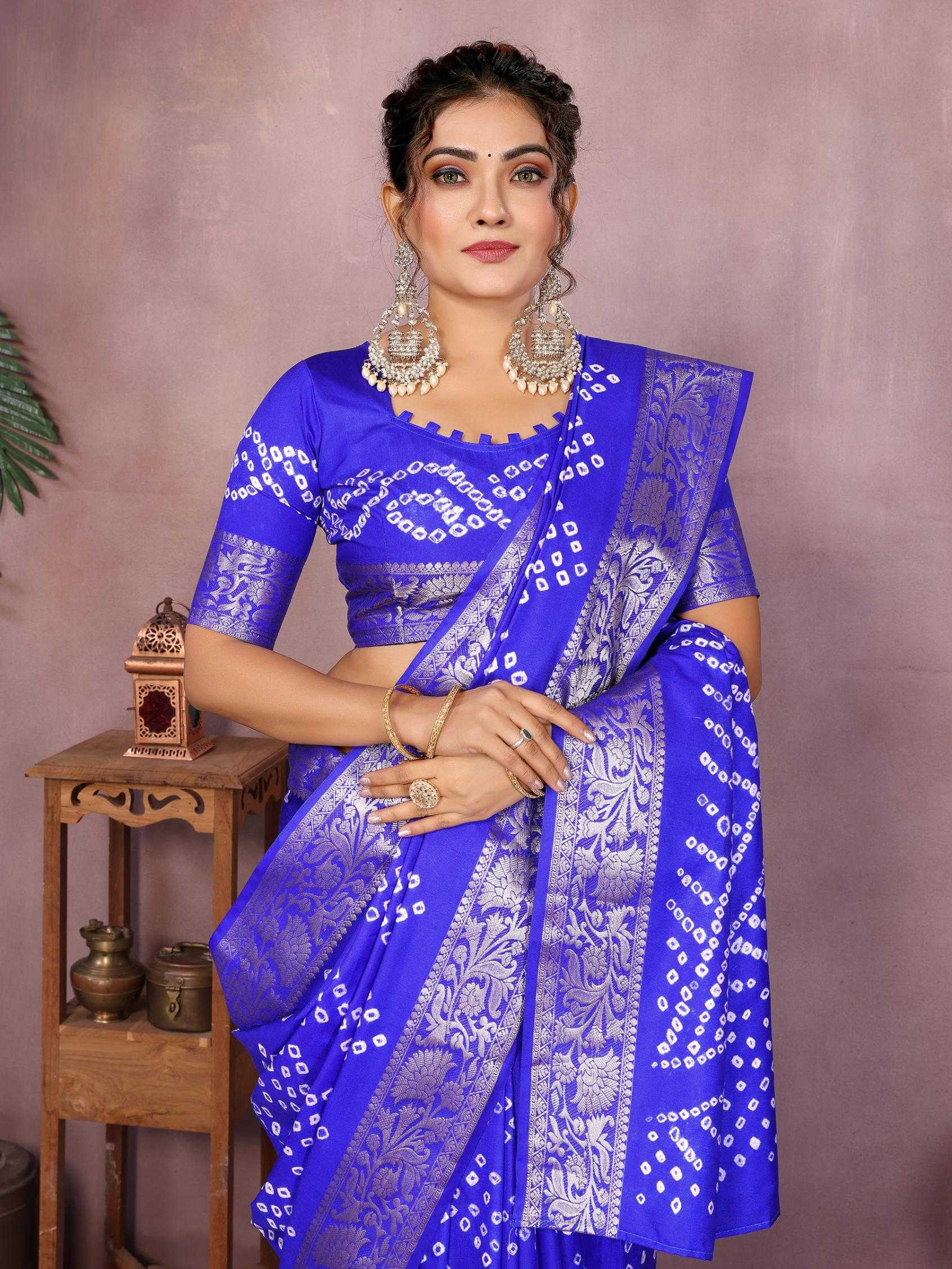 Ynf Pure Bandhej RIN183 MORPANKH Silk Sarees Wholesale Soft Silk Sarees Designer Silk Sarees Fancy Silk Sarees Manufacturer
