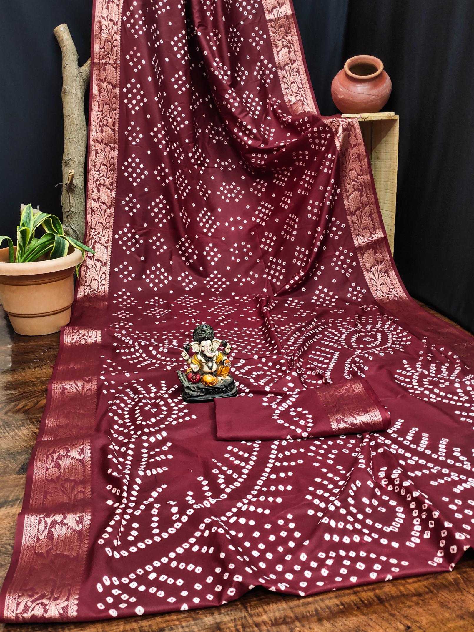 Ynf Pure Bandhej RIN183 MORPANKH Silk Sarees Wholesale Soft Silk Sarees Designer Silk Sarees Fancy Silk Sarees Manufacturer
