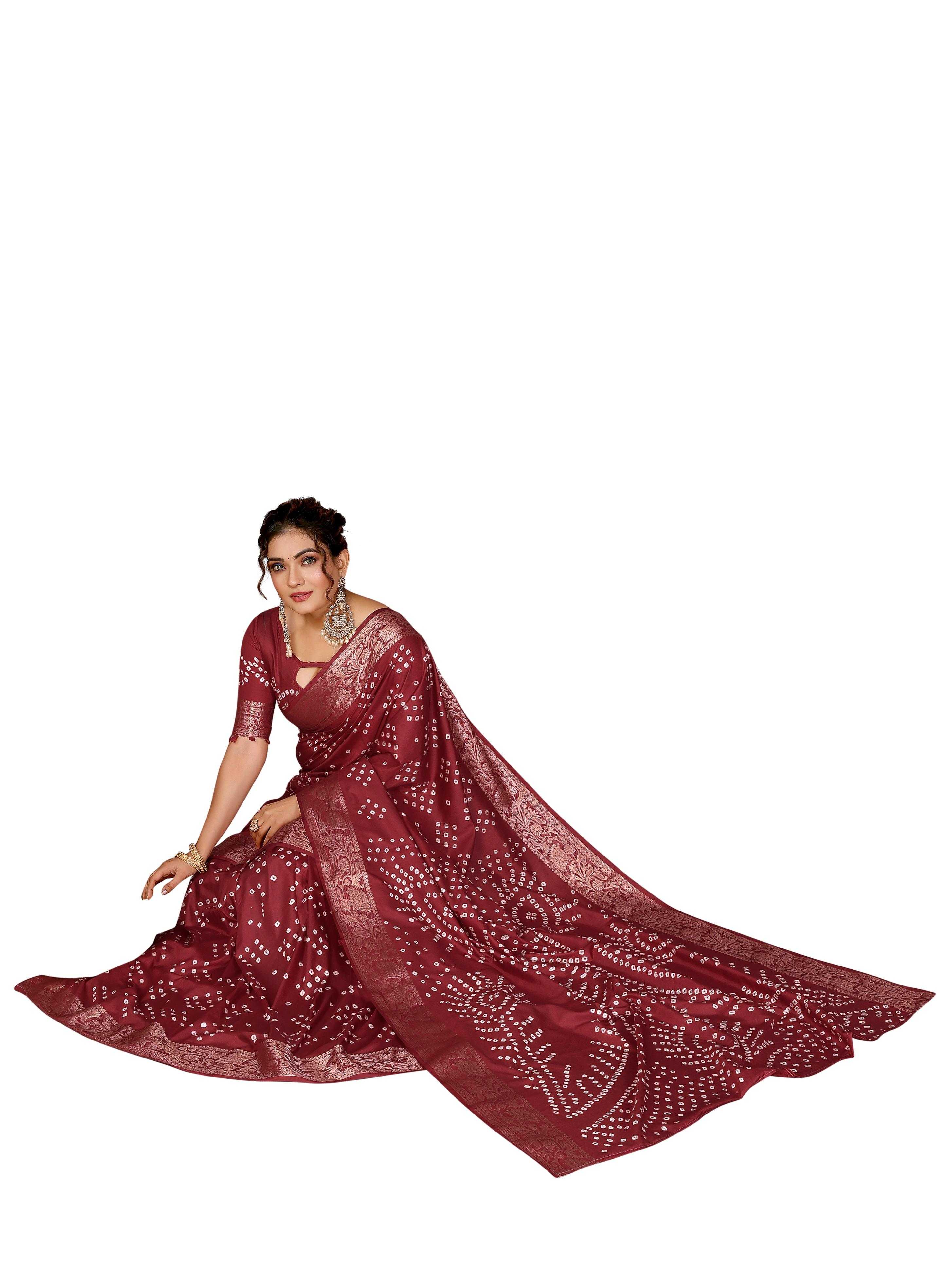 Ynf Pure Bandhej RIN183 MORPANKH Silk Sarees Wholesale Soft Silk Sarees Designer Silk Sarees Fancy Silk Sarees Manufacturer