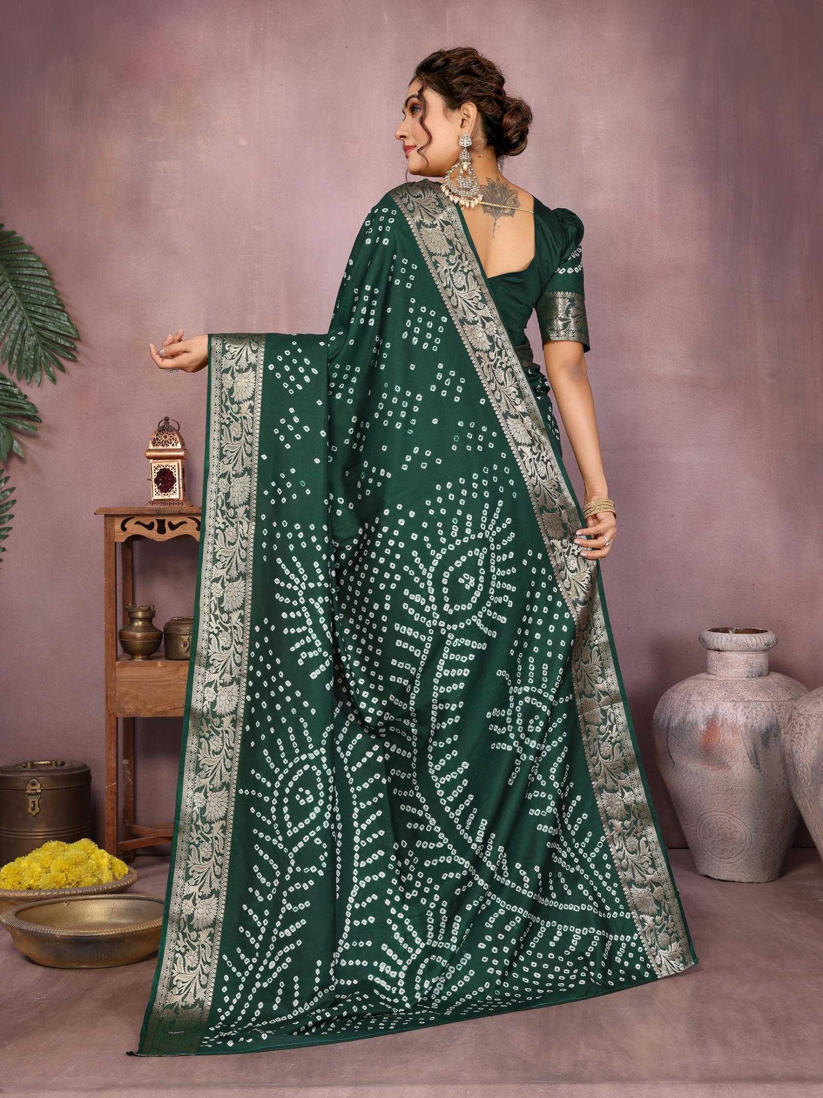 Ynf Pure Bandhej RIN183 MORPANKH Silk Sarees Wholesale Soft Silk Sarees Designer Silk Sarees Fancy Silk Sarees Manufacturer